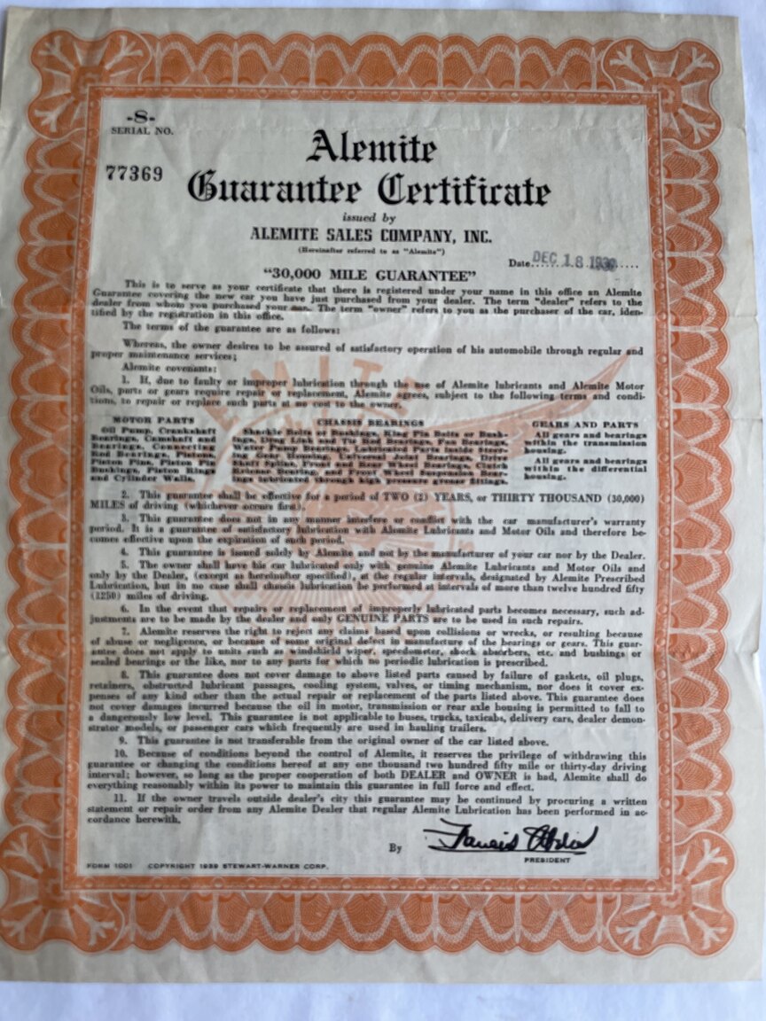 Documentation for 1940 Hudson Modell 40 Traveller Brougham  (2)