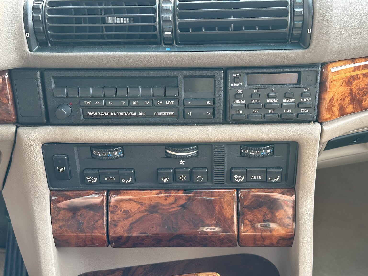 Interiörbild 1992 BMW 740iA