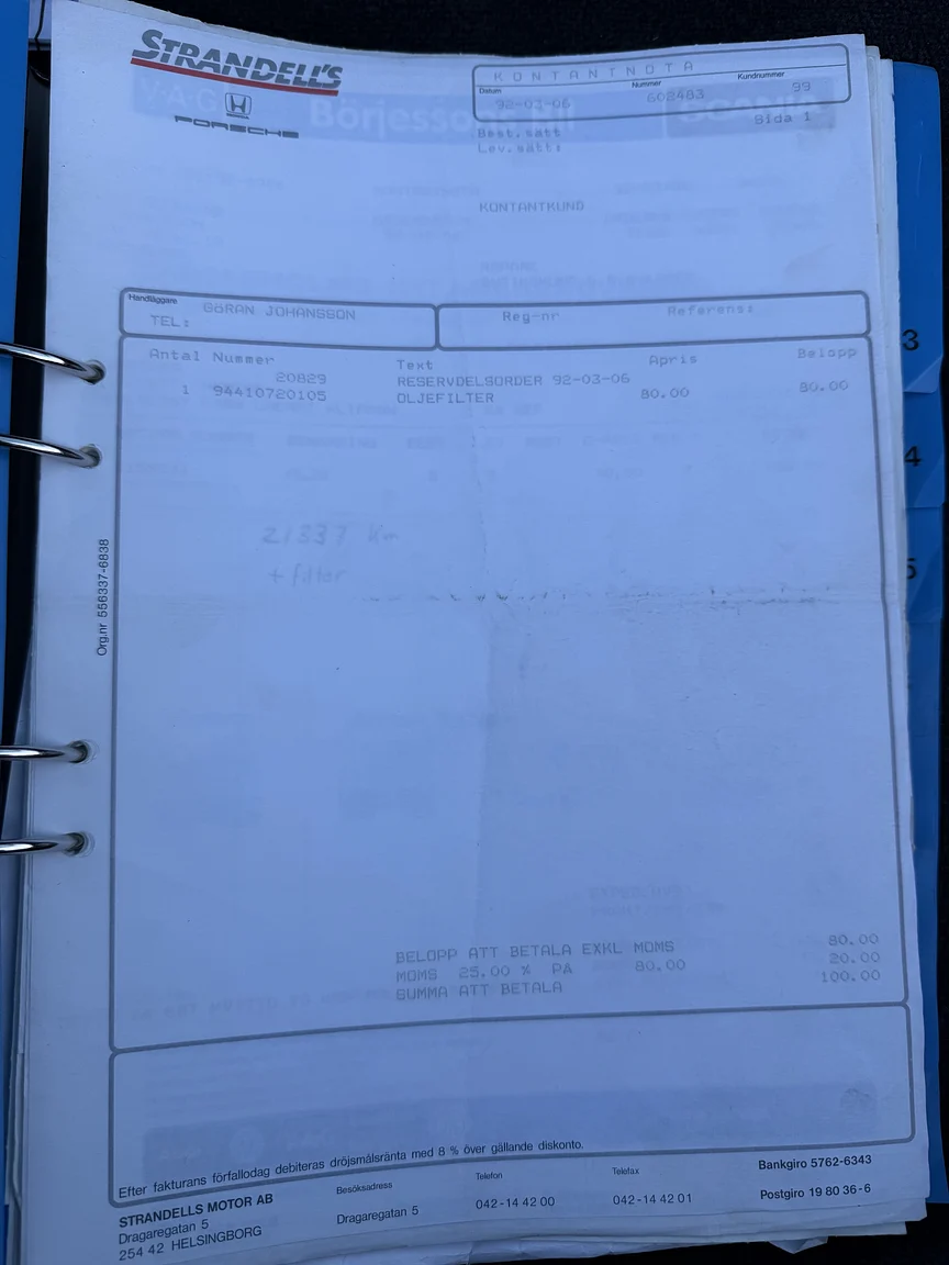 Dokumentation för 1984 PORSCHE 944 Targa (8)