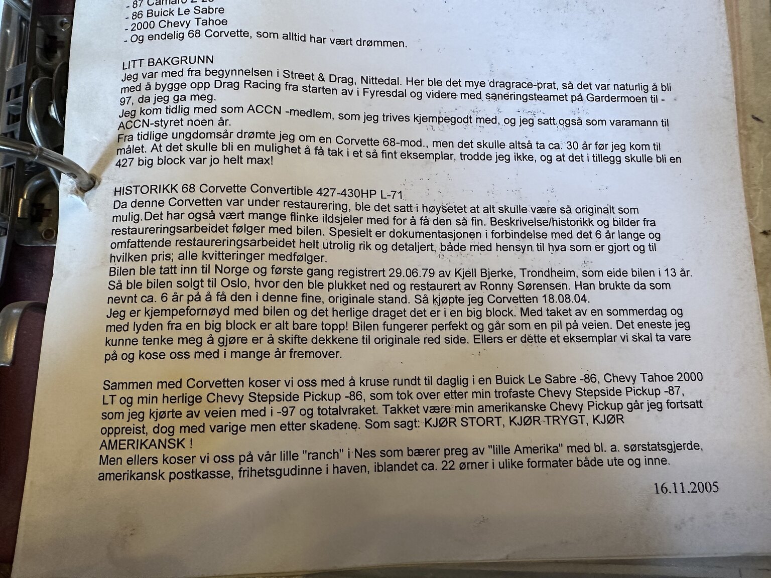 Dokumentation för 1968 Chevrolet Corvette 427ci / 435hp (7)