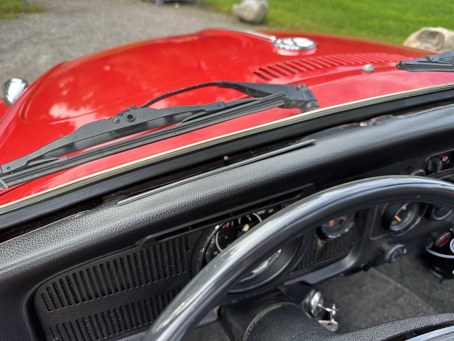 Interiörbild 1971 Volkswagen beetle 1302 cabriolet