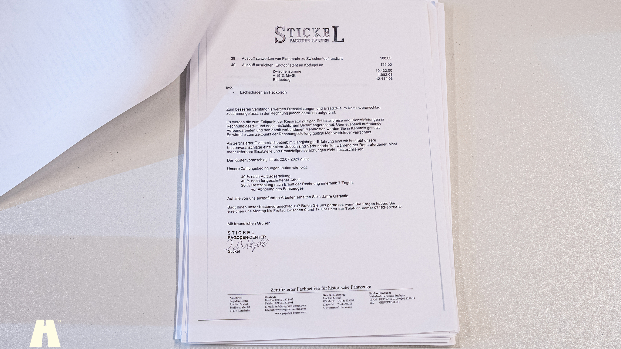 Documentation for 1970 Mercedes 280 SL Pagoda (5)