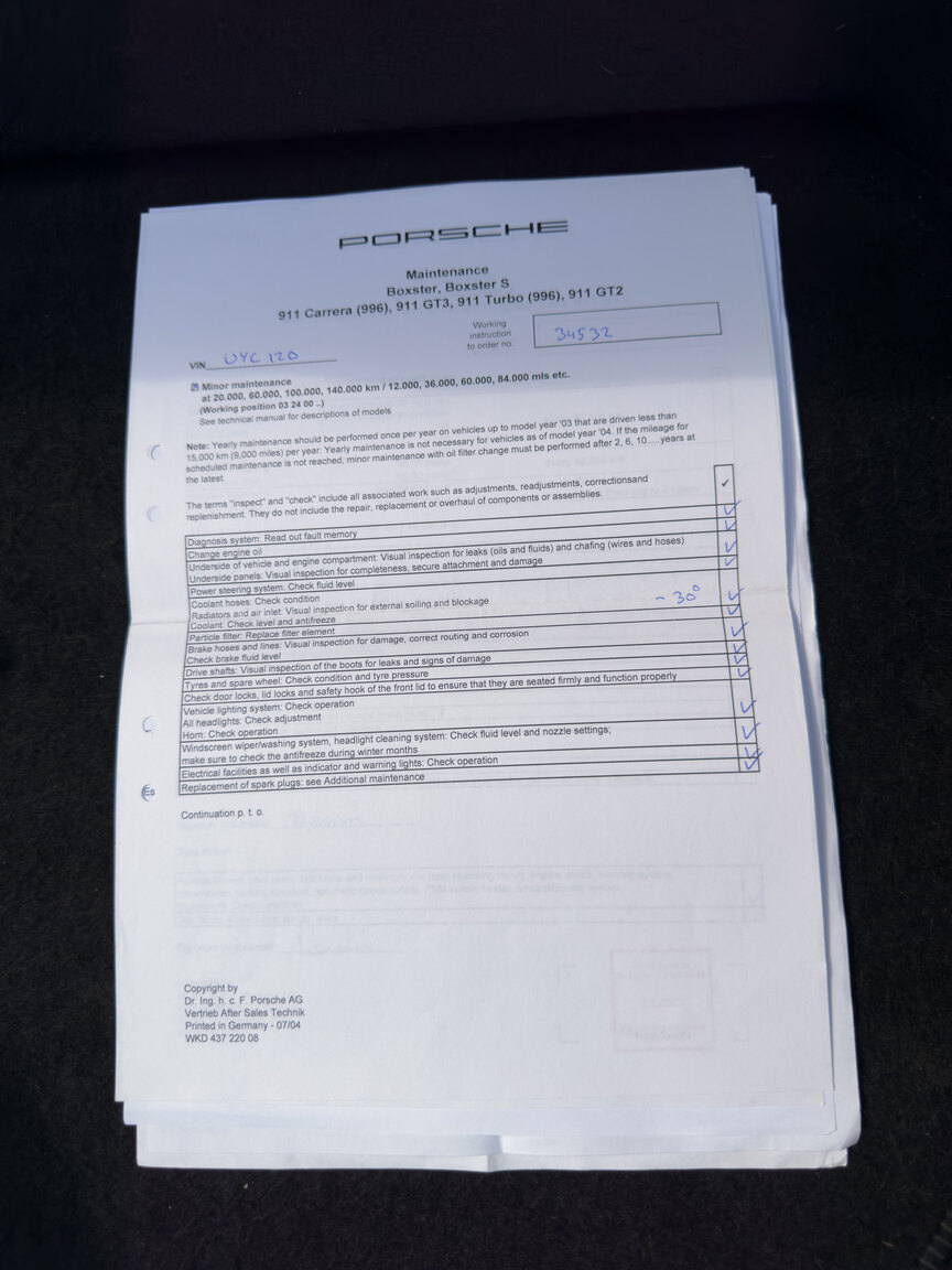 Dokumentation för 2004 Porsche 911 Carrera 4