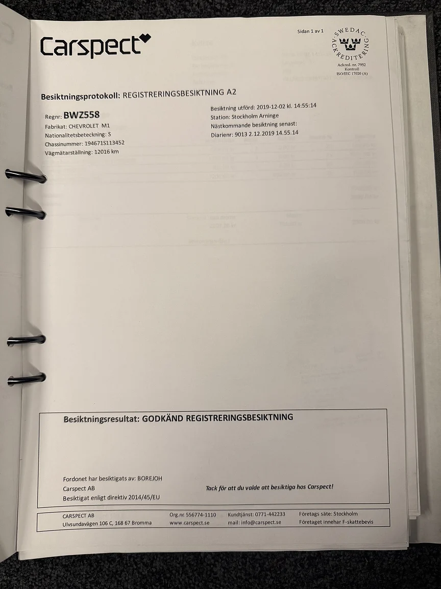 Dokumentation, 1971 Chevrolet Corvette Stingray Special 598 cui V8 795 hk (60)