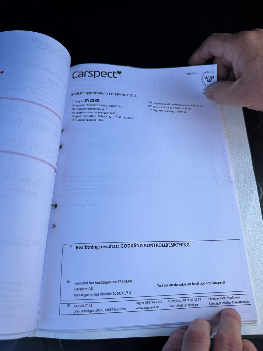 Documentation for 1976 Mercedes-Benz 450 SLC (21)