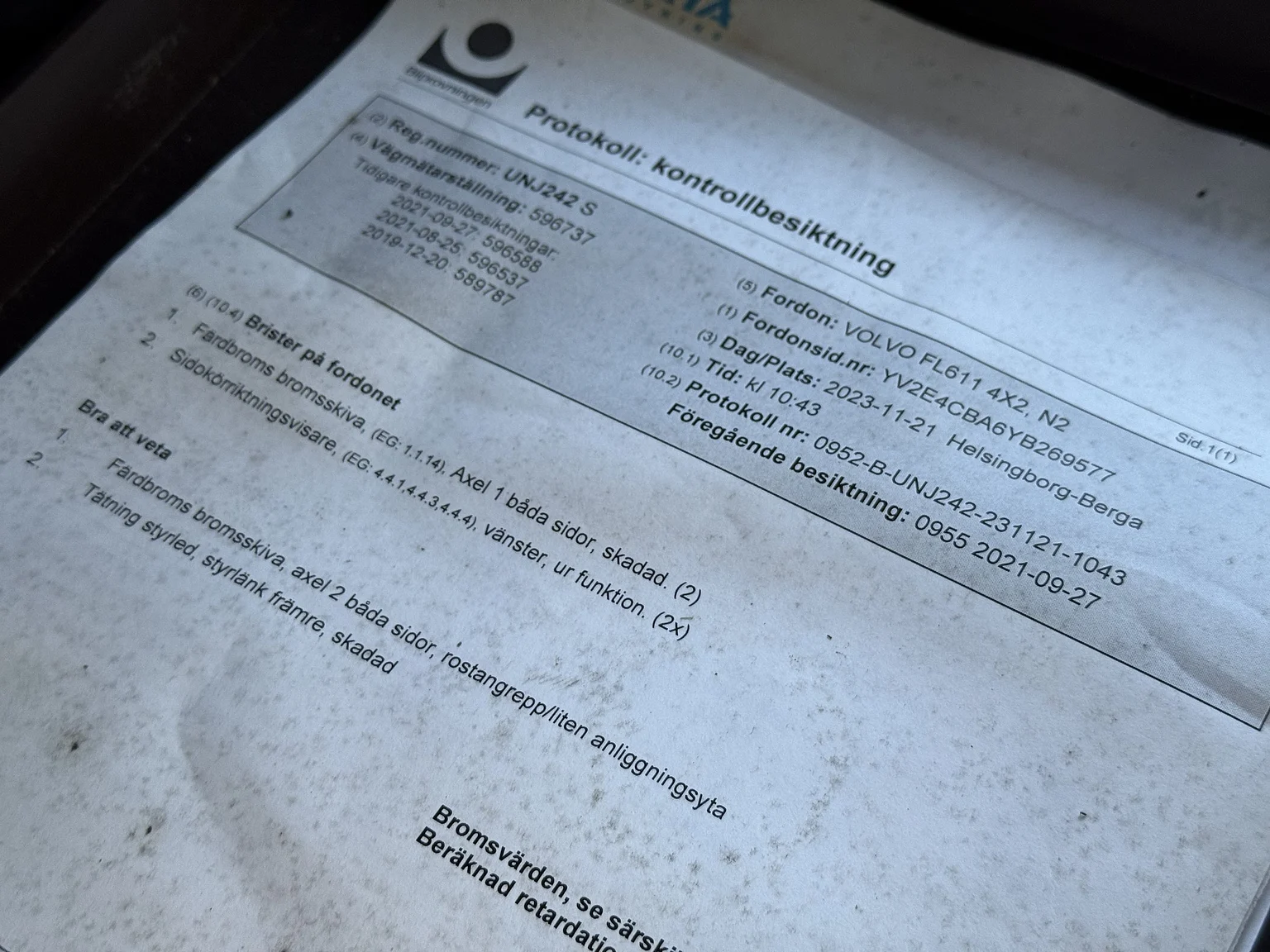 Dokumentation, 2000 Volvo FL6 4x2 - NO RESERVE (1)