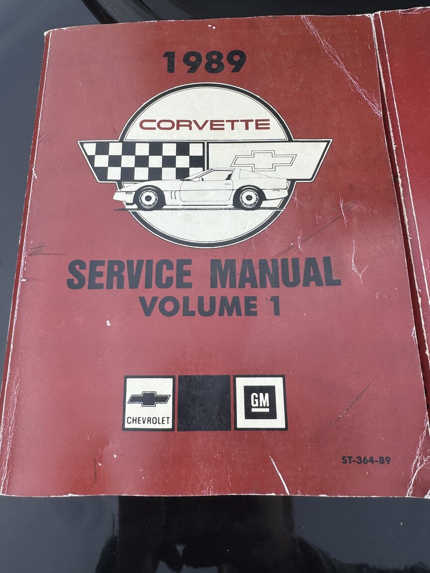 Documentation for 1989 Chevrolet Corvette 