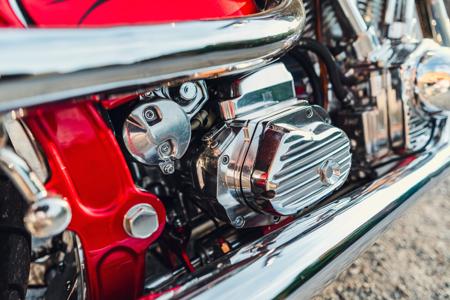 Image of 2001 Unique Custom Cycles Red Inferno mechanics