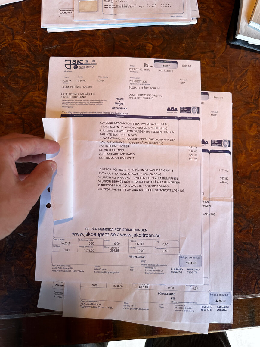 Dokumentation för 1997 Peugeot 306 Cabriolet