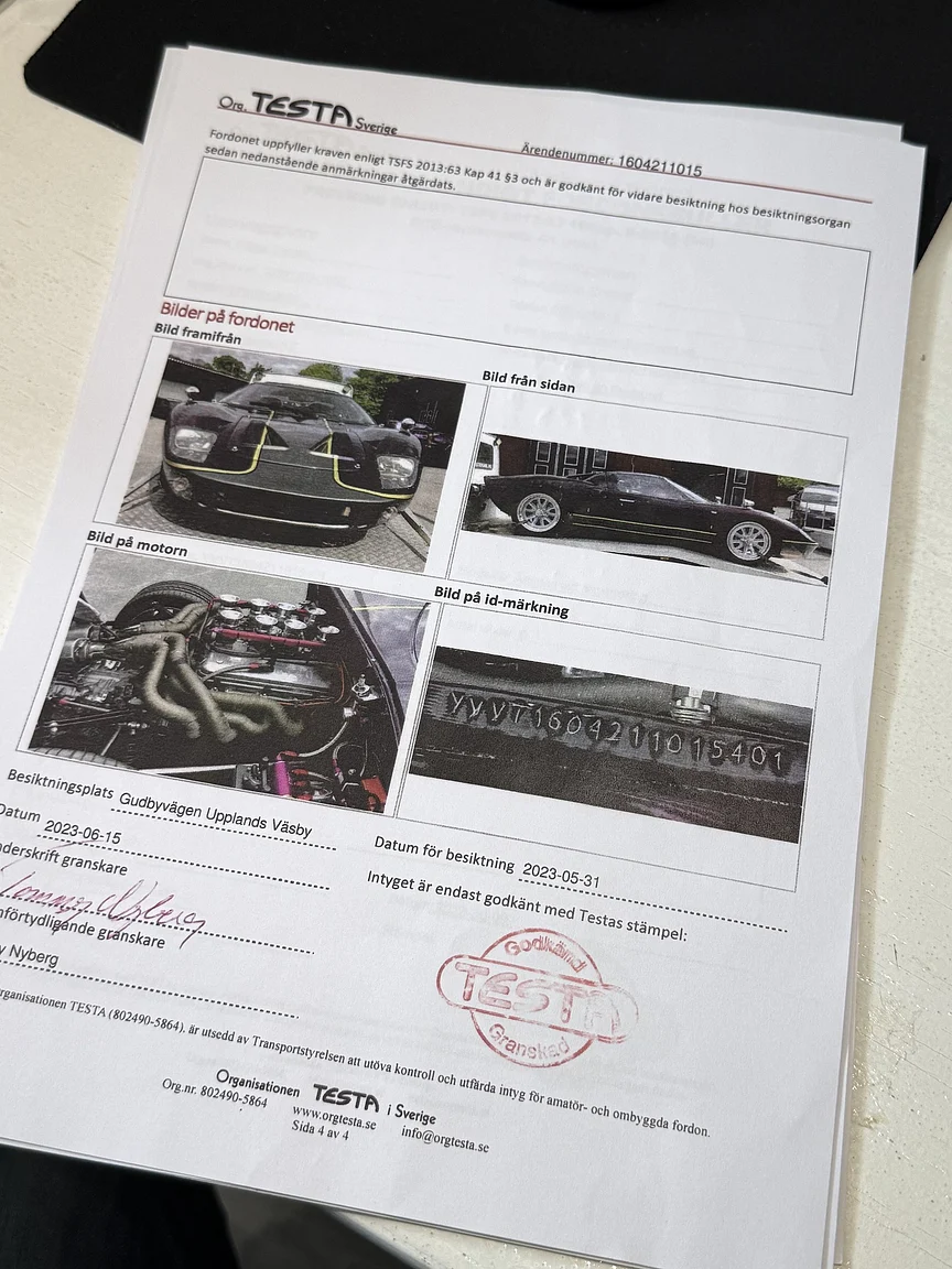 Dokumentation, 2024 Ford GT40 Tribute (7)