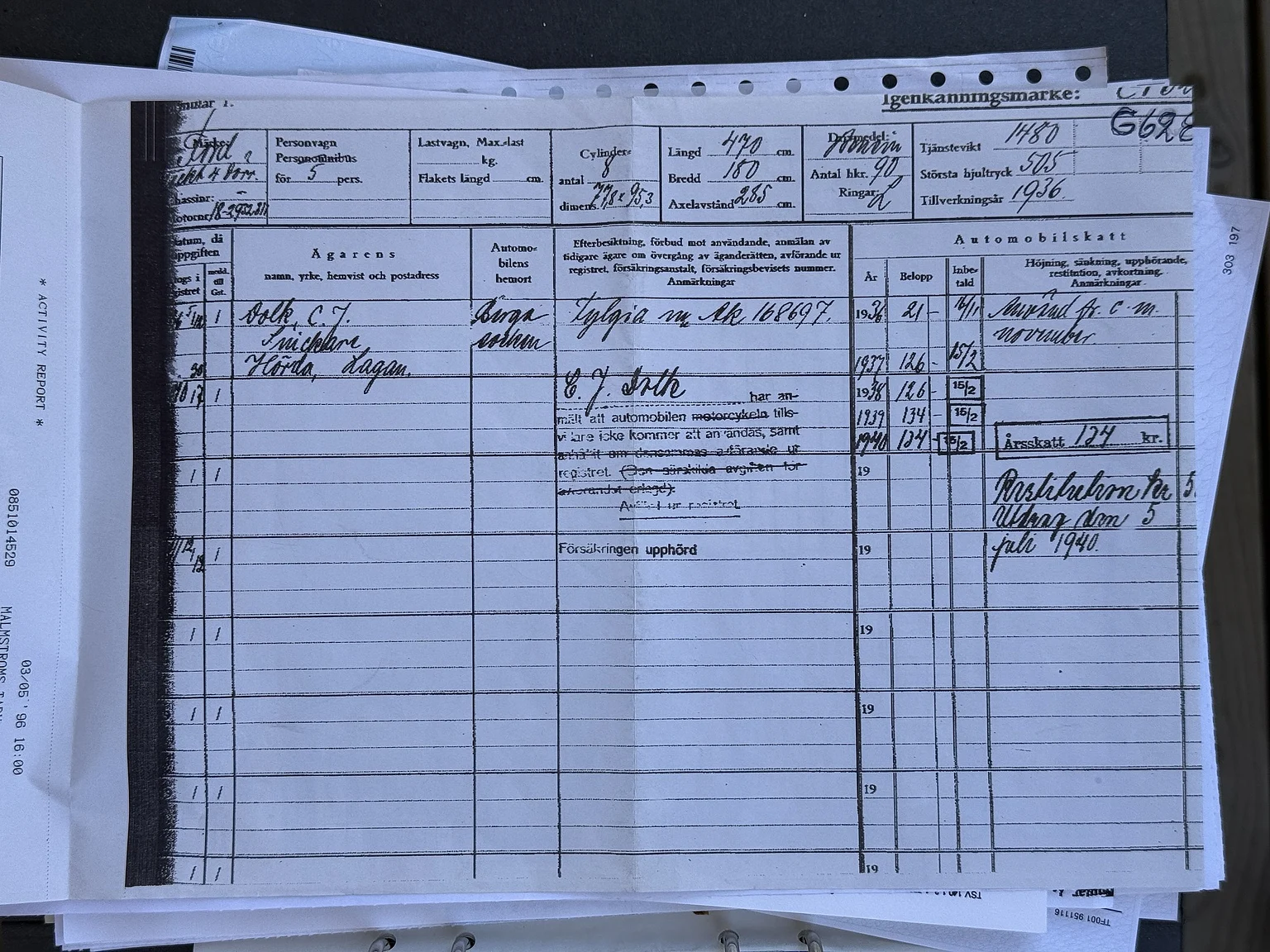 Dokumentation för 1936 Ford 214A Fordor (22)