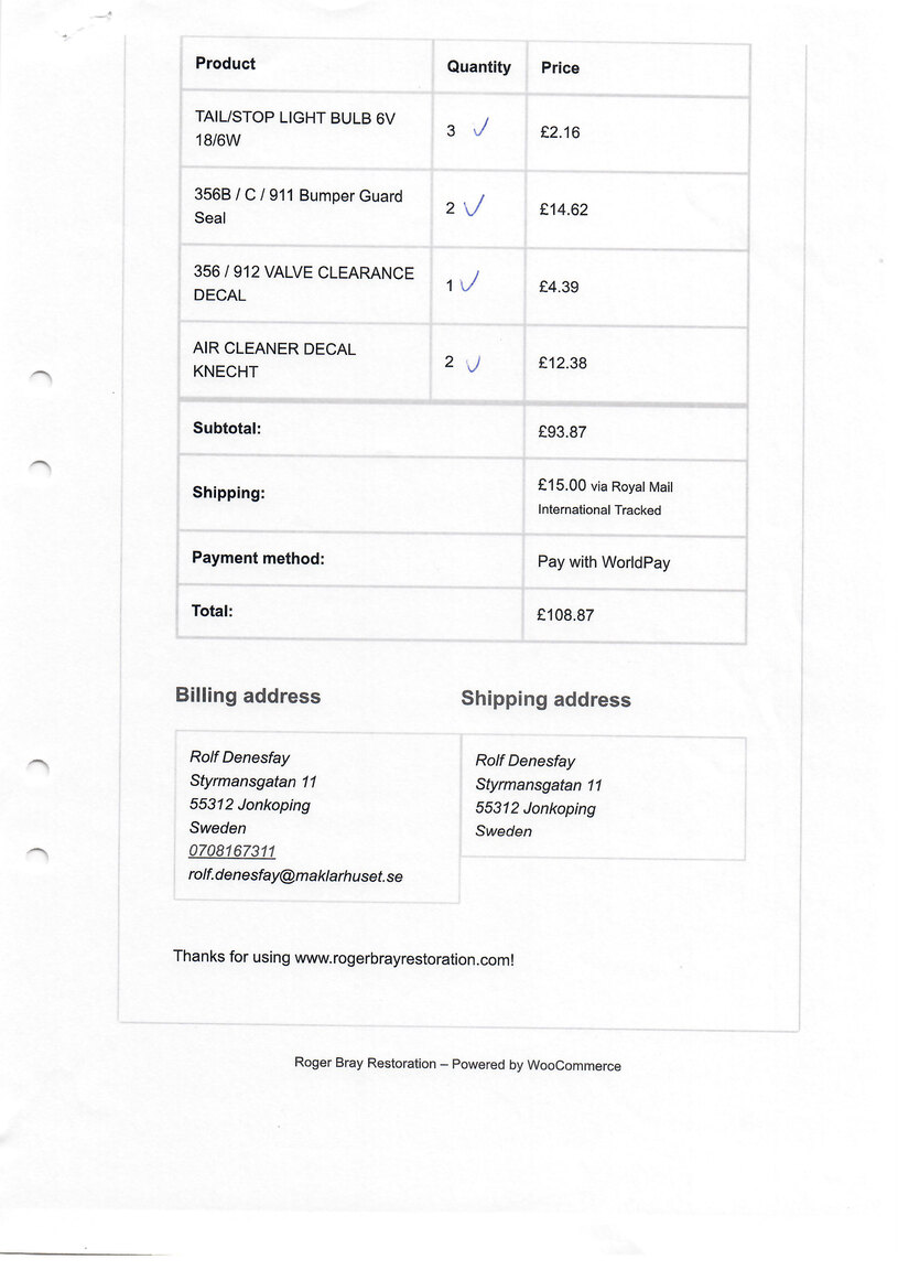 Dokumentation, 1964 Porsche 356 C