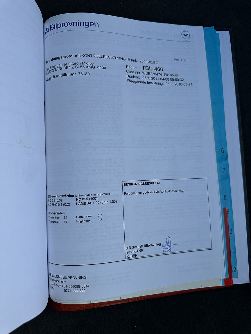 Documentation for 2002 Mercedes SL 55 AMG