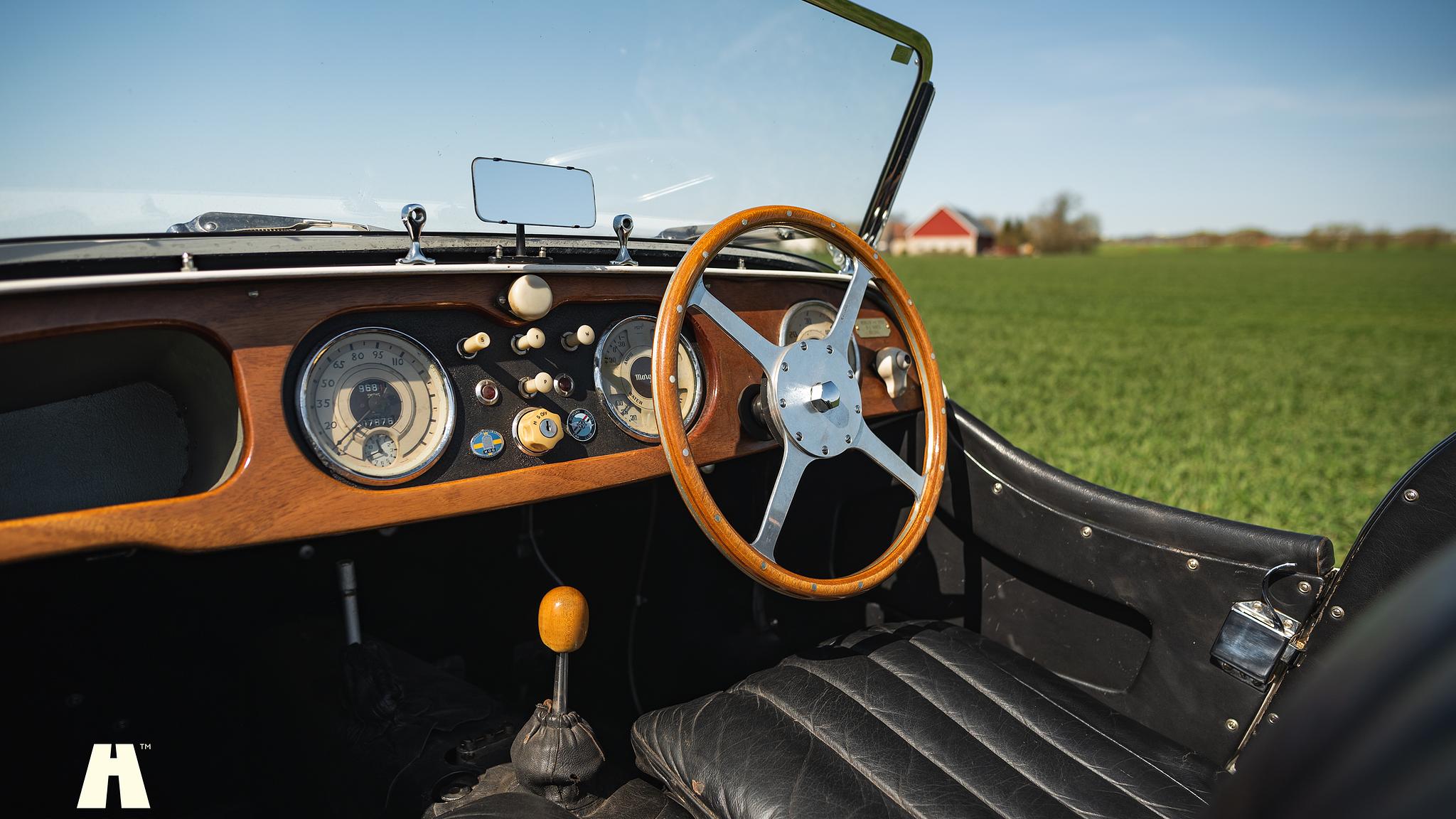Interiörbild 1954 Morgan Plus 4 
