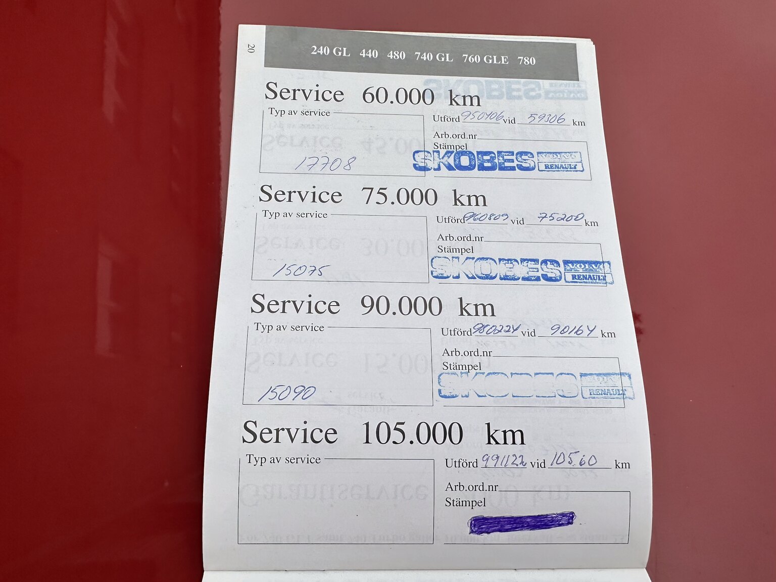 Documentation for 1990 Volvo 240 (8)