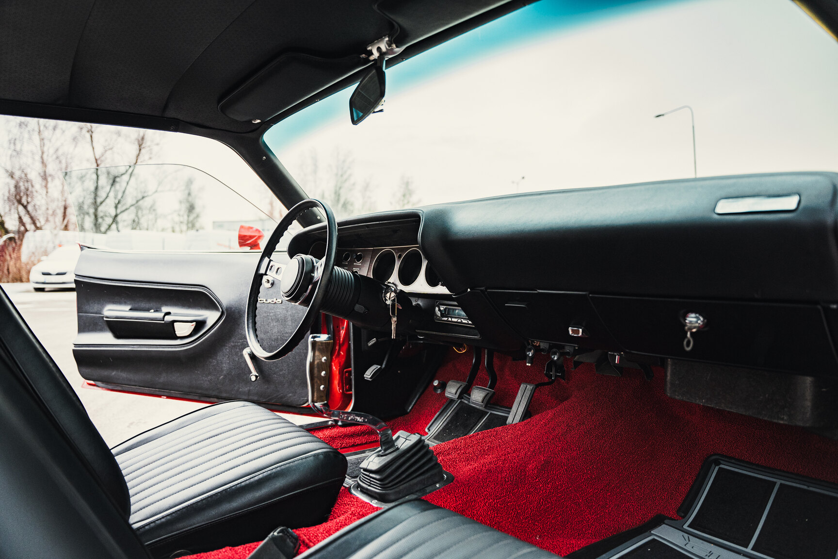 Innenraumfoto von 1972 Plymouth Cuda 340