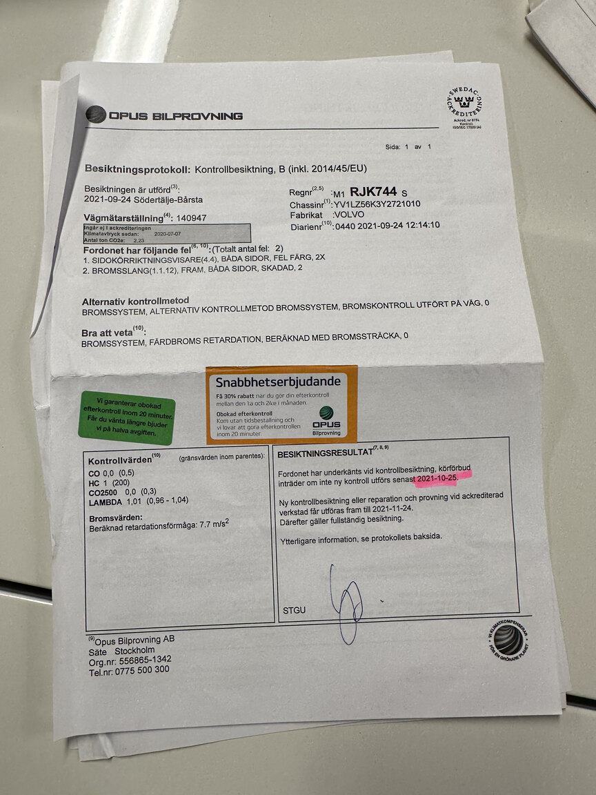Documentation for 2000 Volvo V70 XC