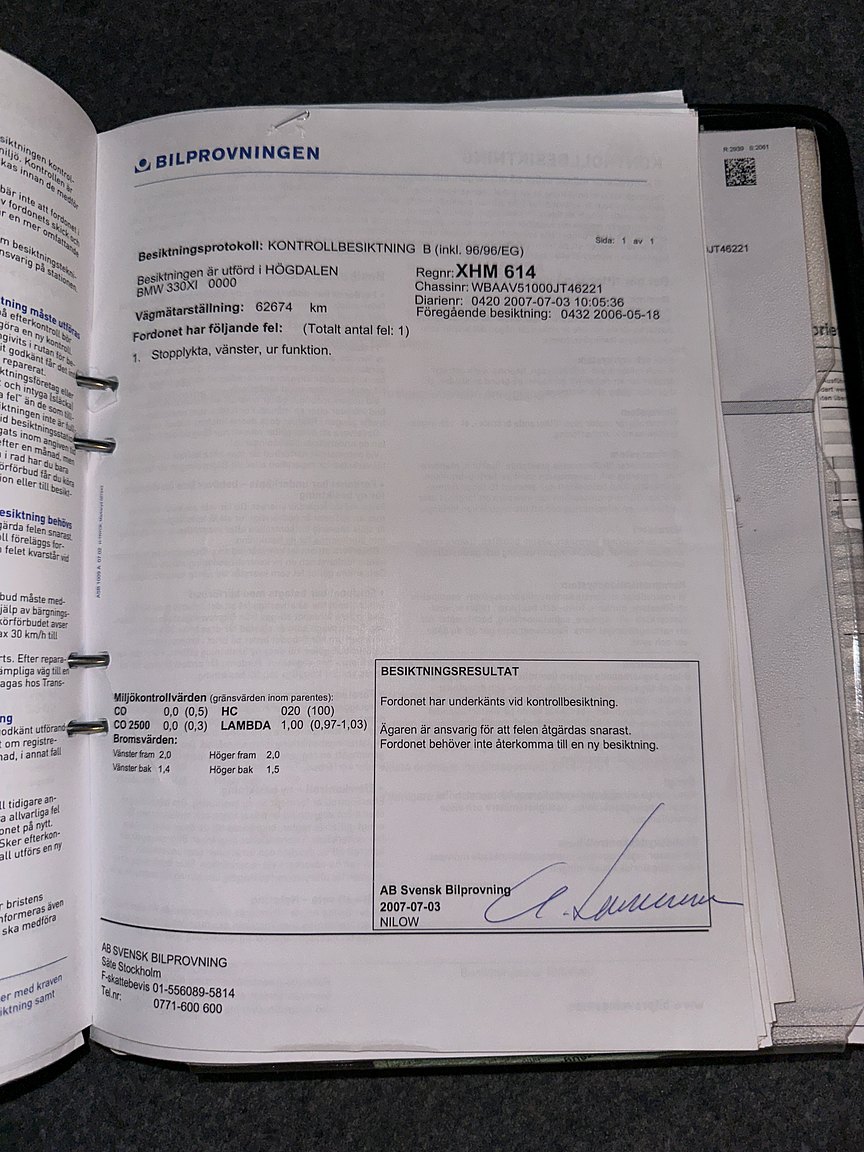 Documentation for 2001 BMW 330Xi