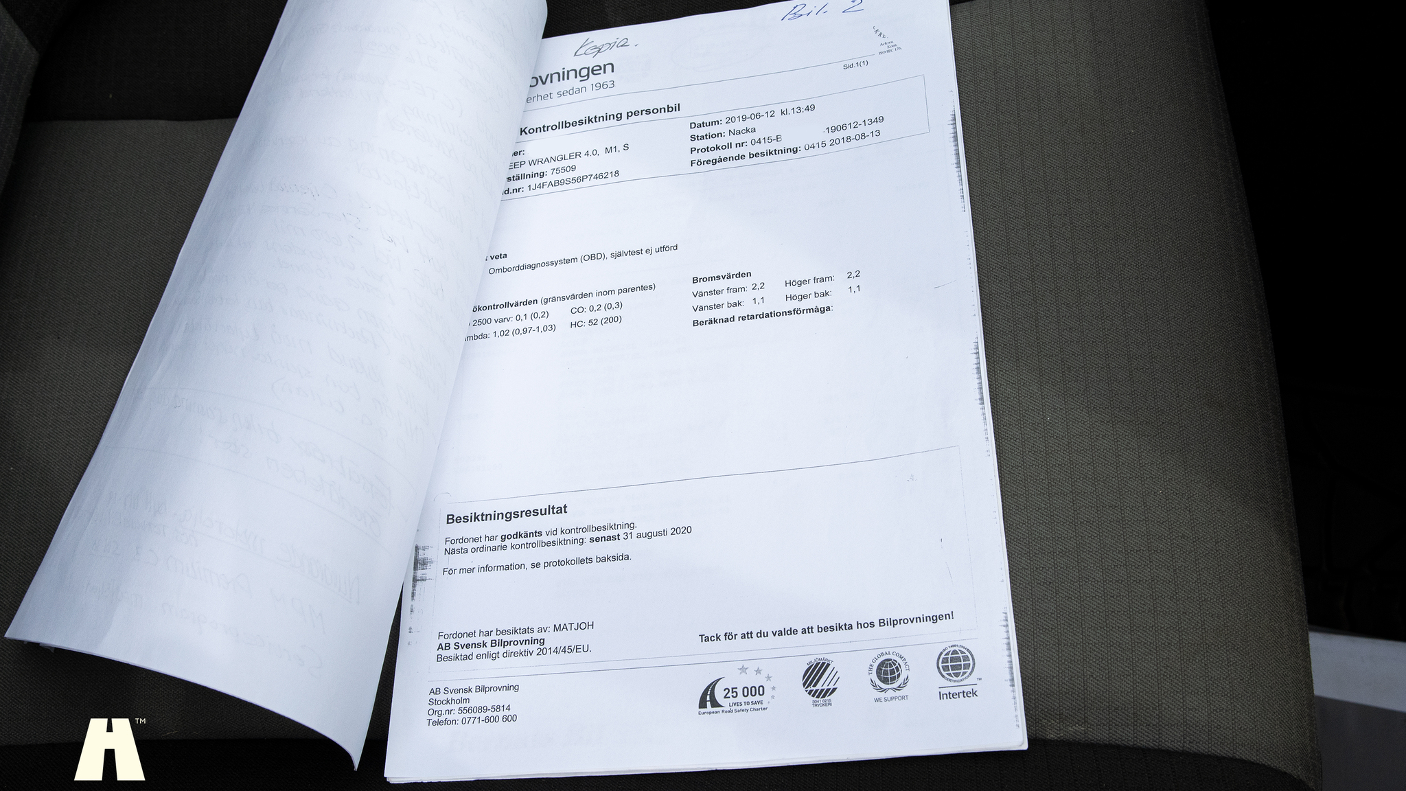 Dokumentation för 2006 Jeep Wrangler 4.0L Sahara 