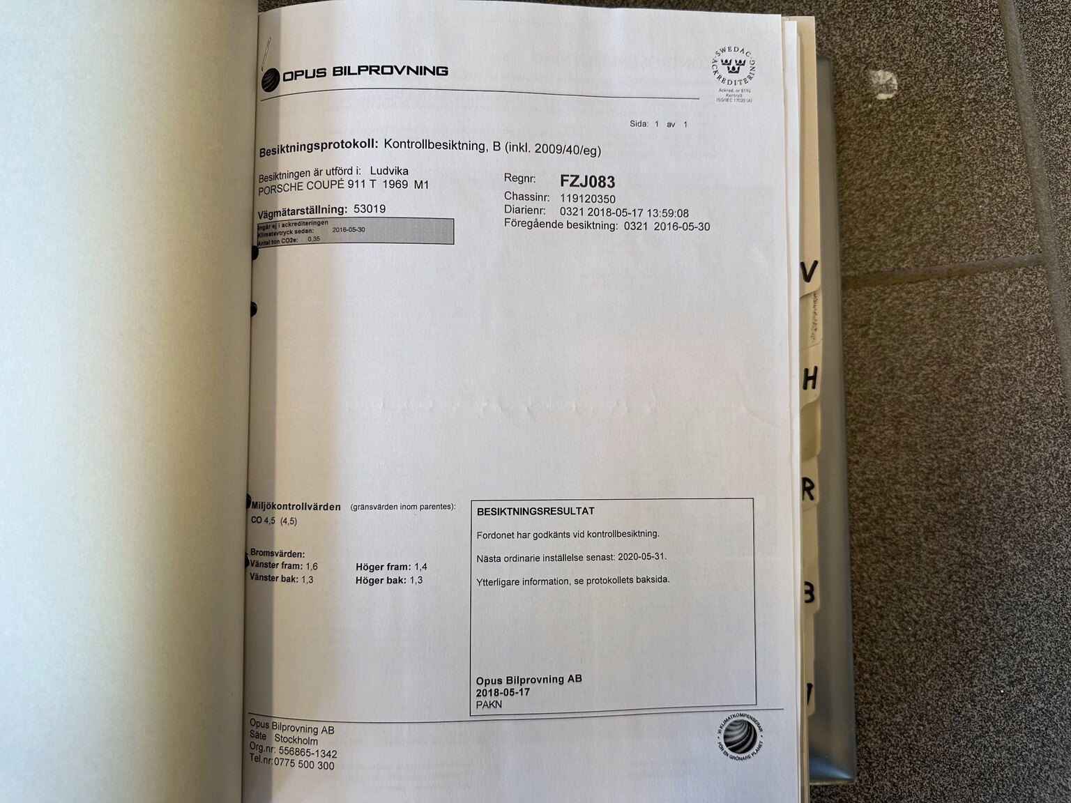 Documentation for 1969 1969 PORSCHE COUPÉ 911 T  (7)