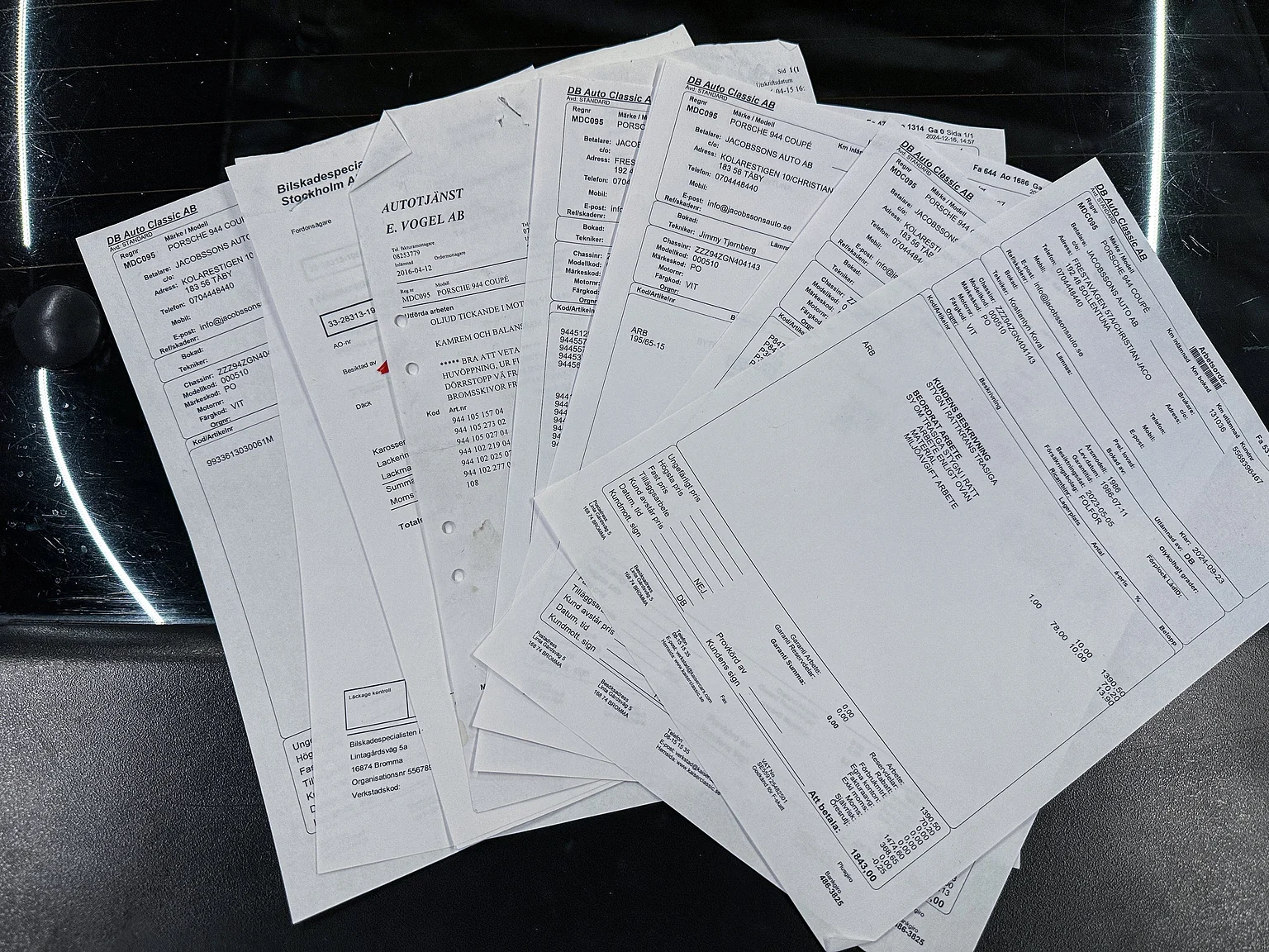 Documentation for 1986 Porsche 944R (2)