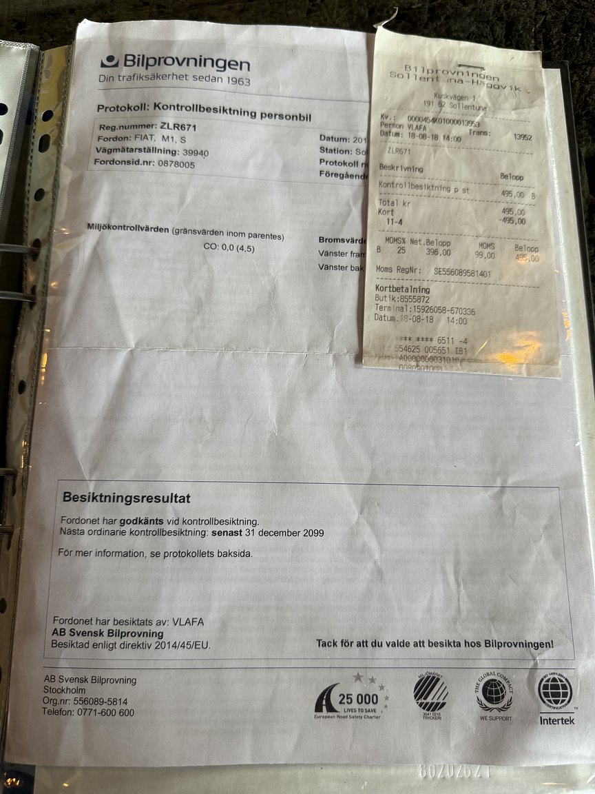 Documentation for 1965 Fiat 500F