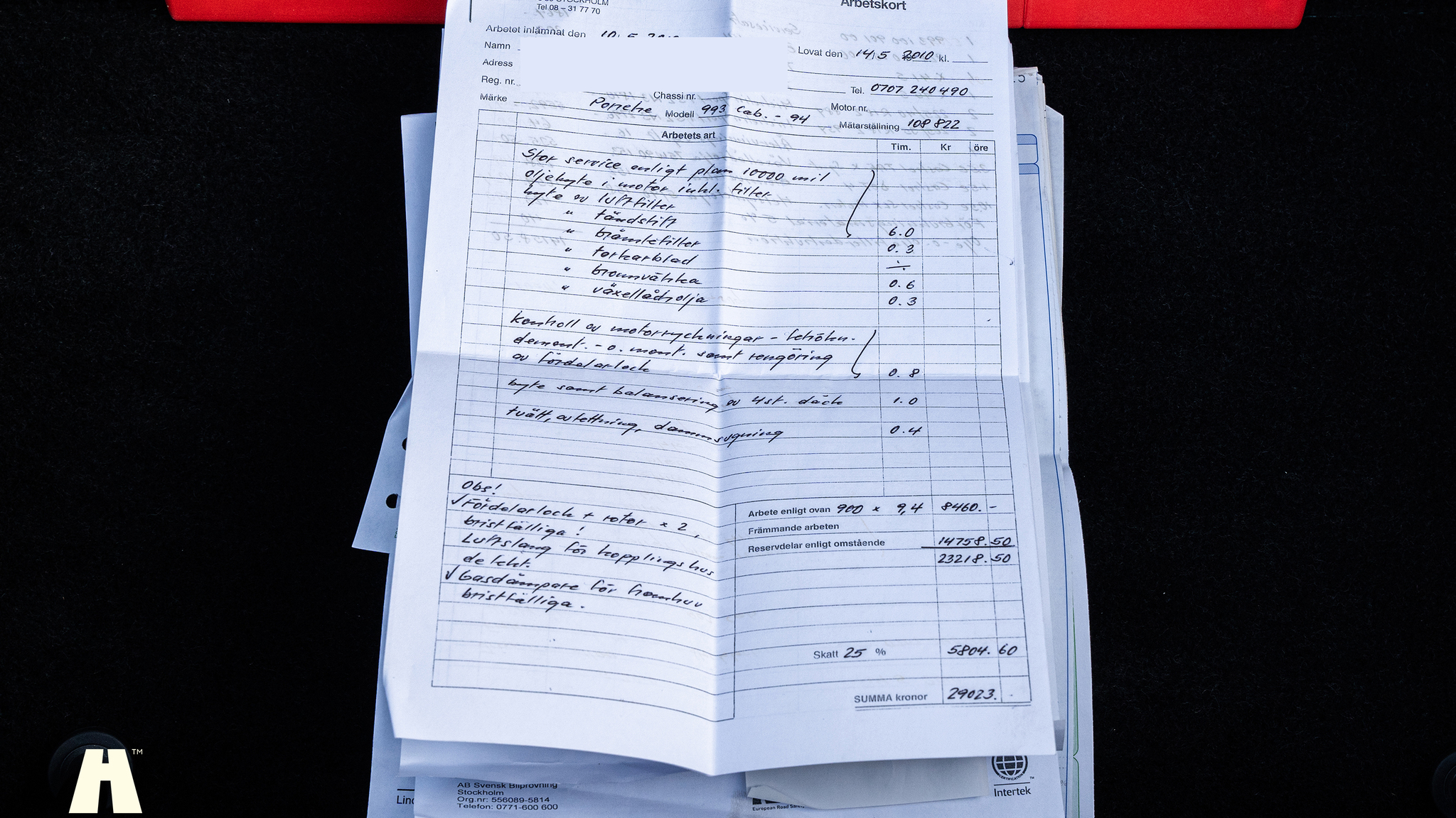 Dokumentation för 1994 Porsche 993 Cabriolet (18)