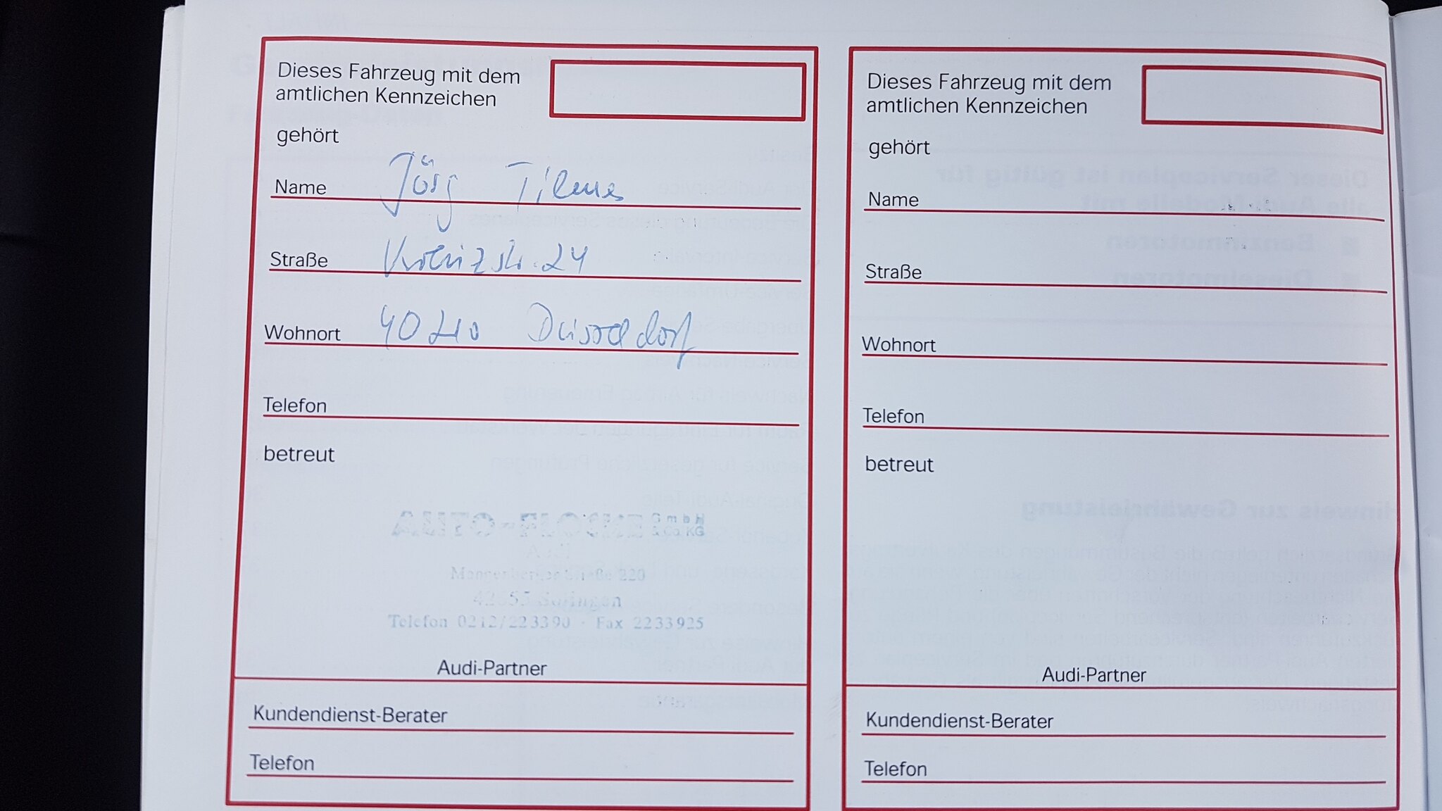 Dokumentation för 2000 Audi S6 Avant