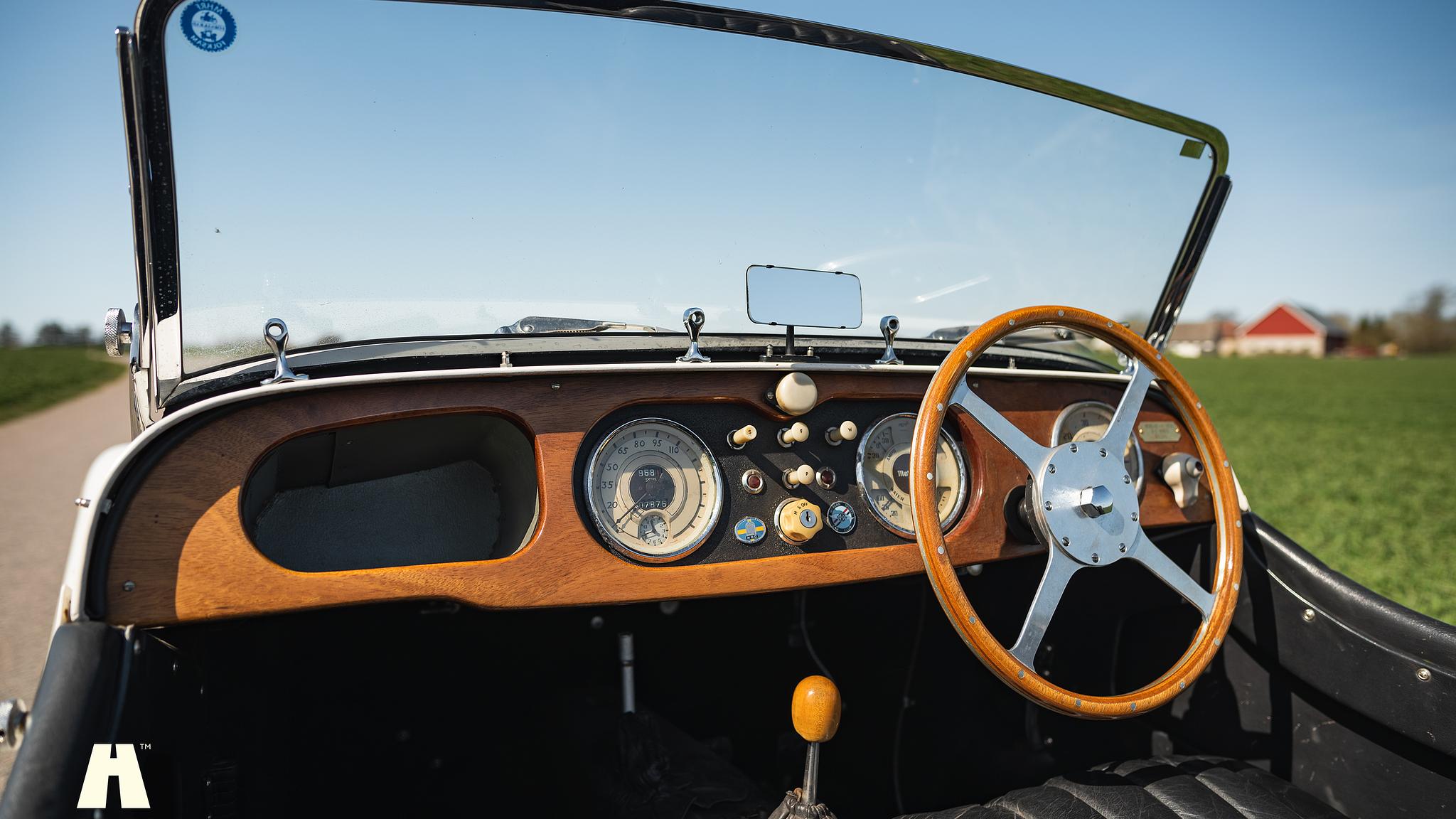 Interiörbild 1954 Morgan Plus 4 