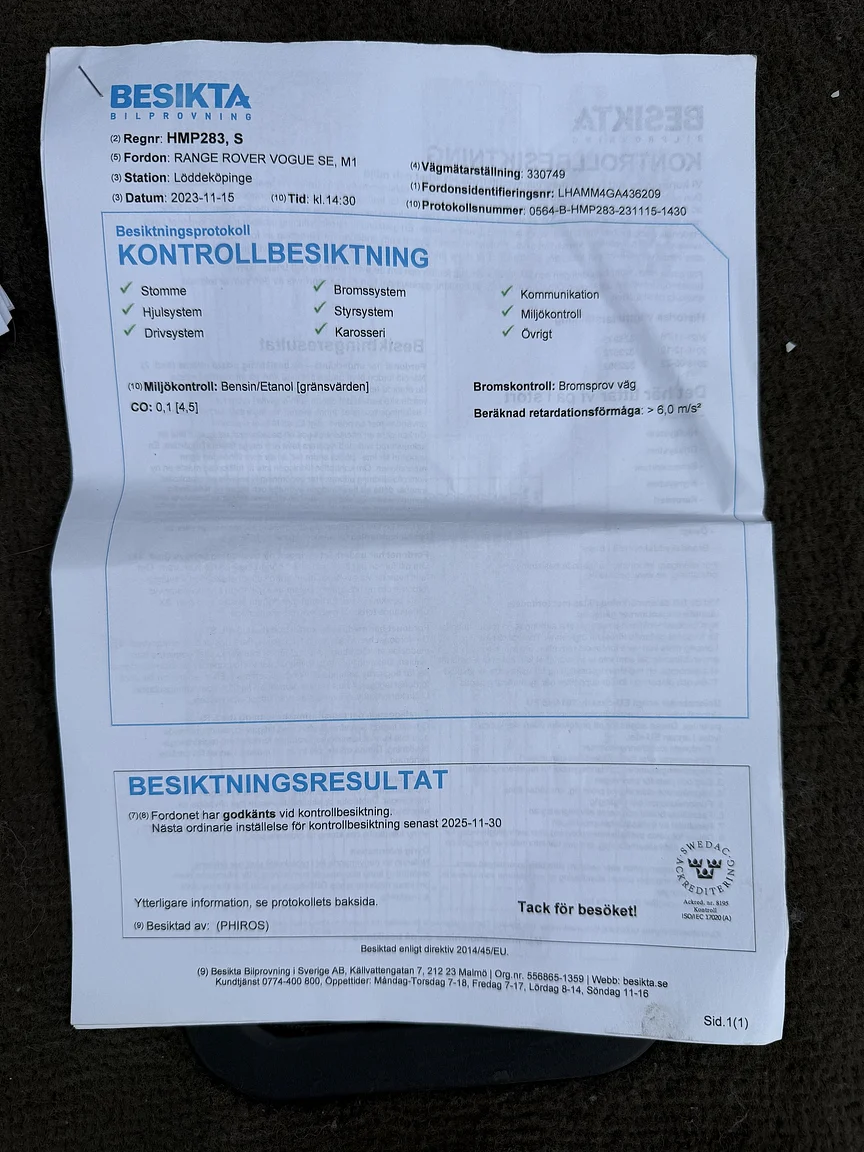 Documentation for 1990 Range Rover Vogue SE 3.9 (12)