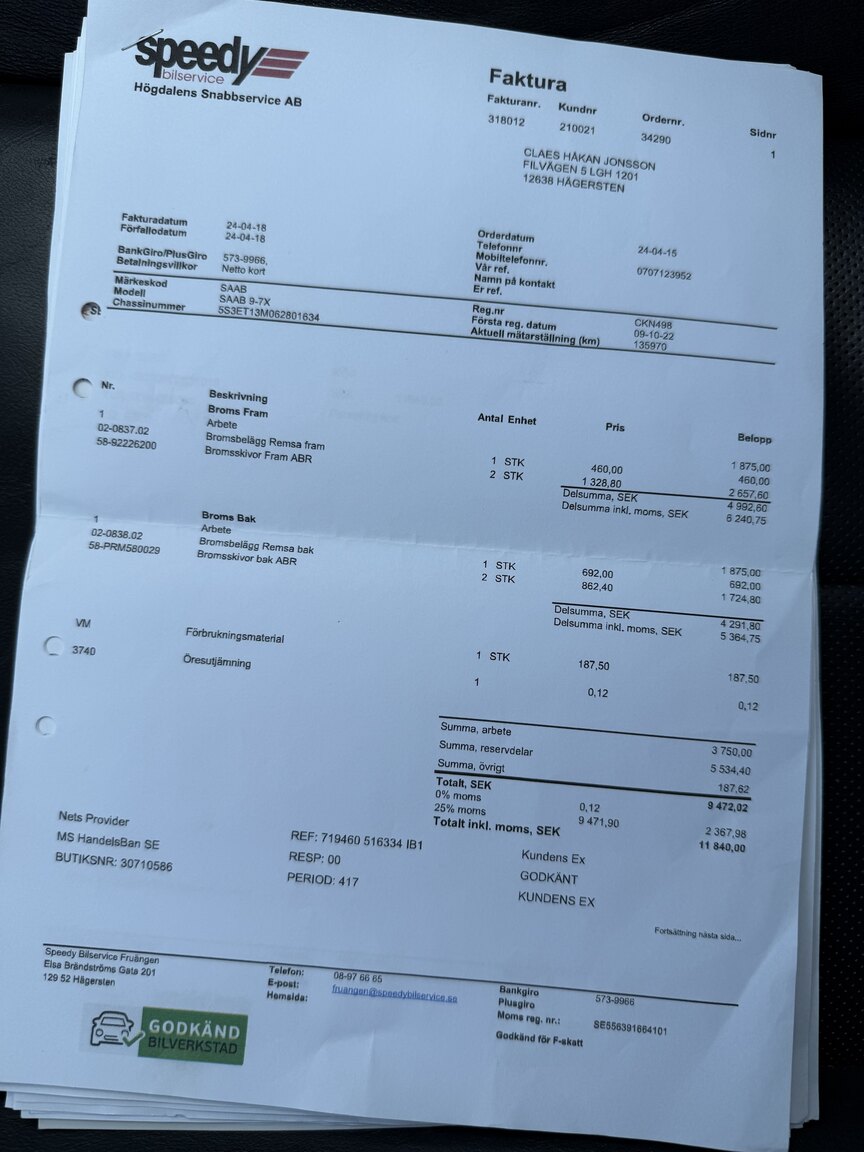 Documentation for 2006 SAAB 9-7X 5.3 V8 XWD