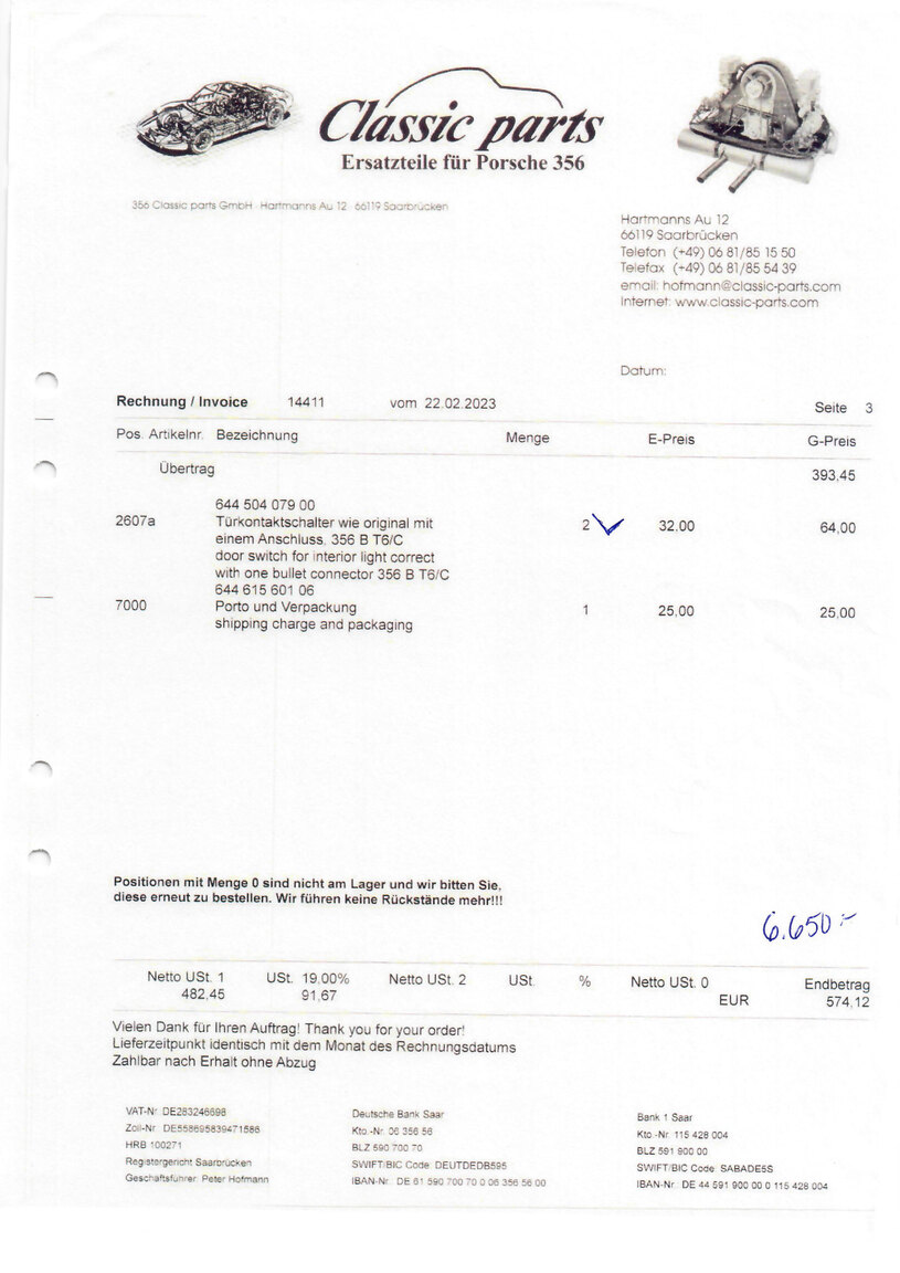 Dokumentation för 1964 Porsche 356 C (9)
