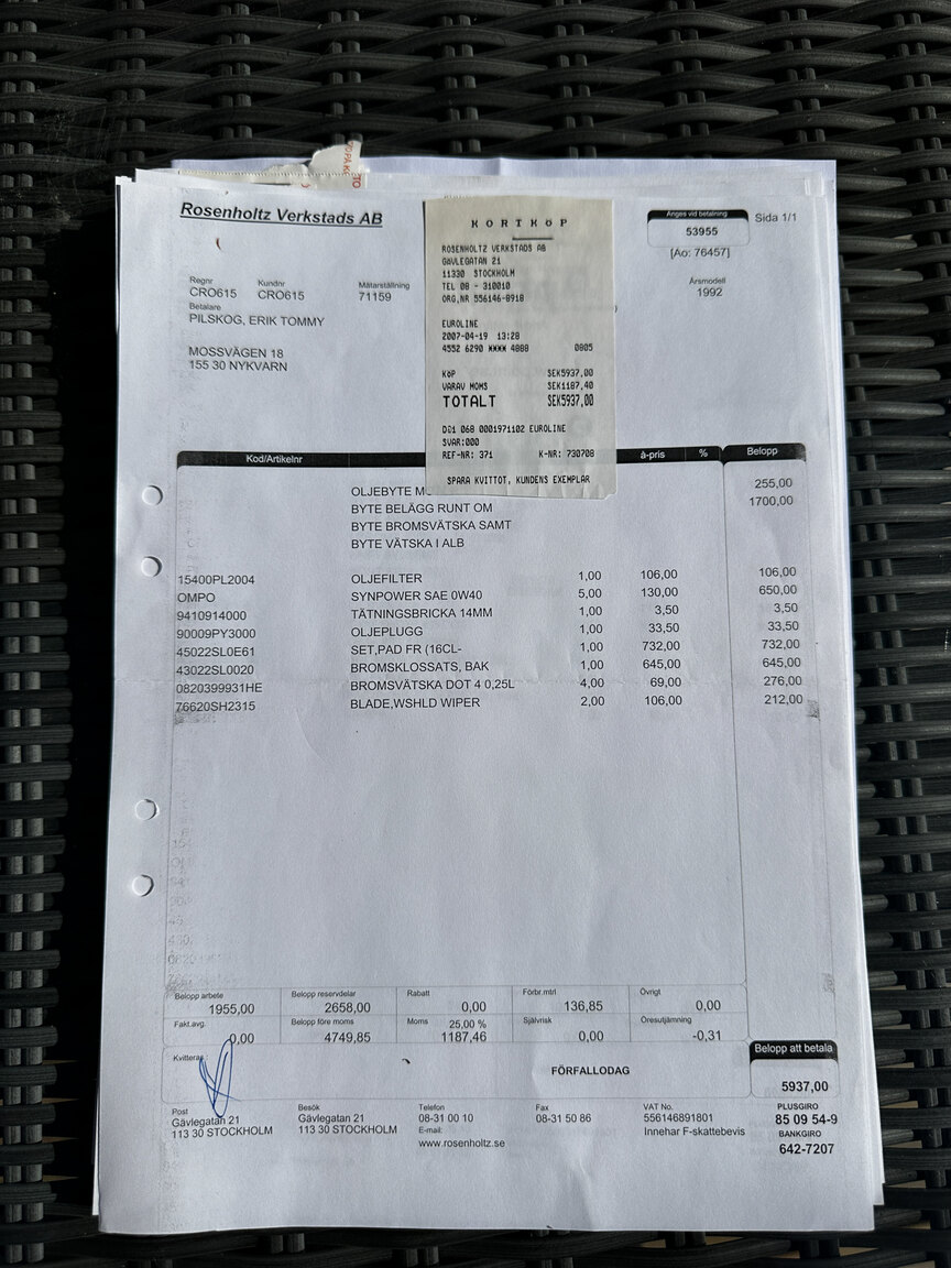Documentation for 1992 Honda NSX 3.0
