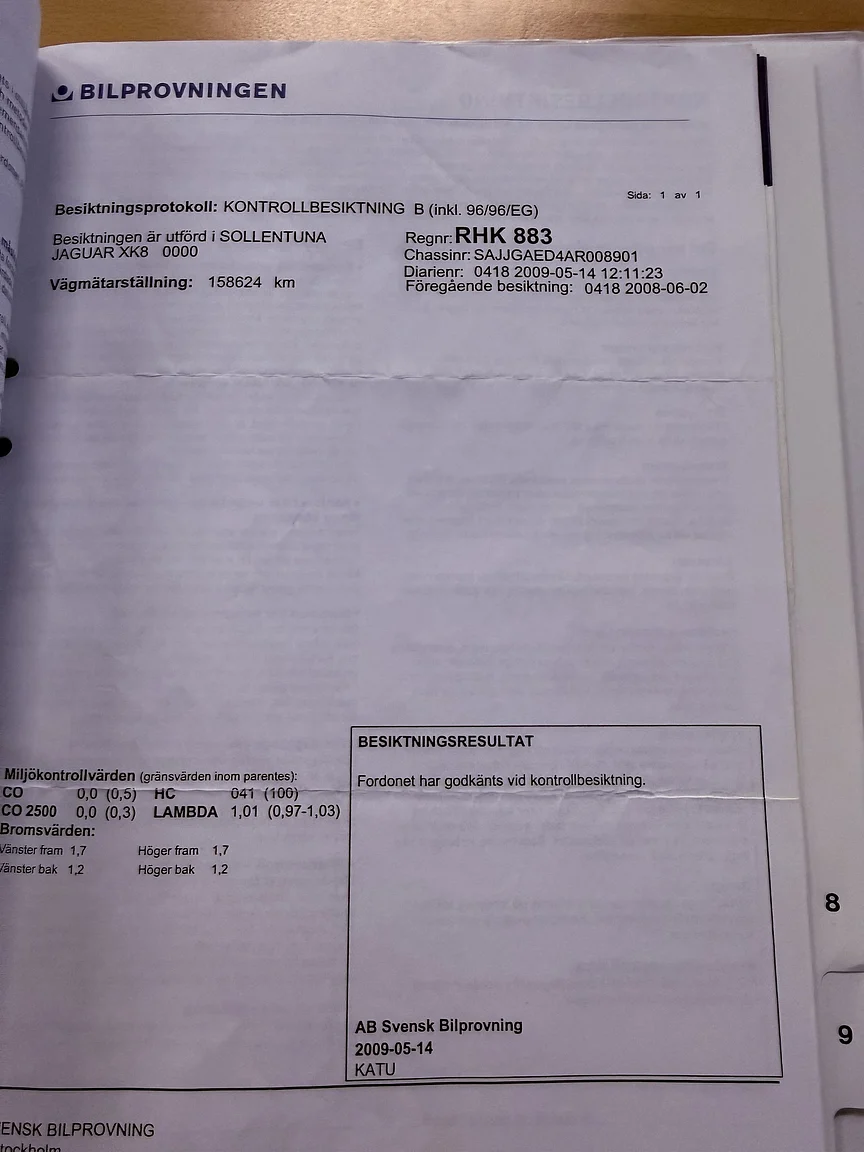 Dokumentation, 1997 Jaguar XK8 (51)