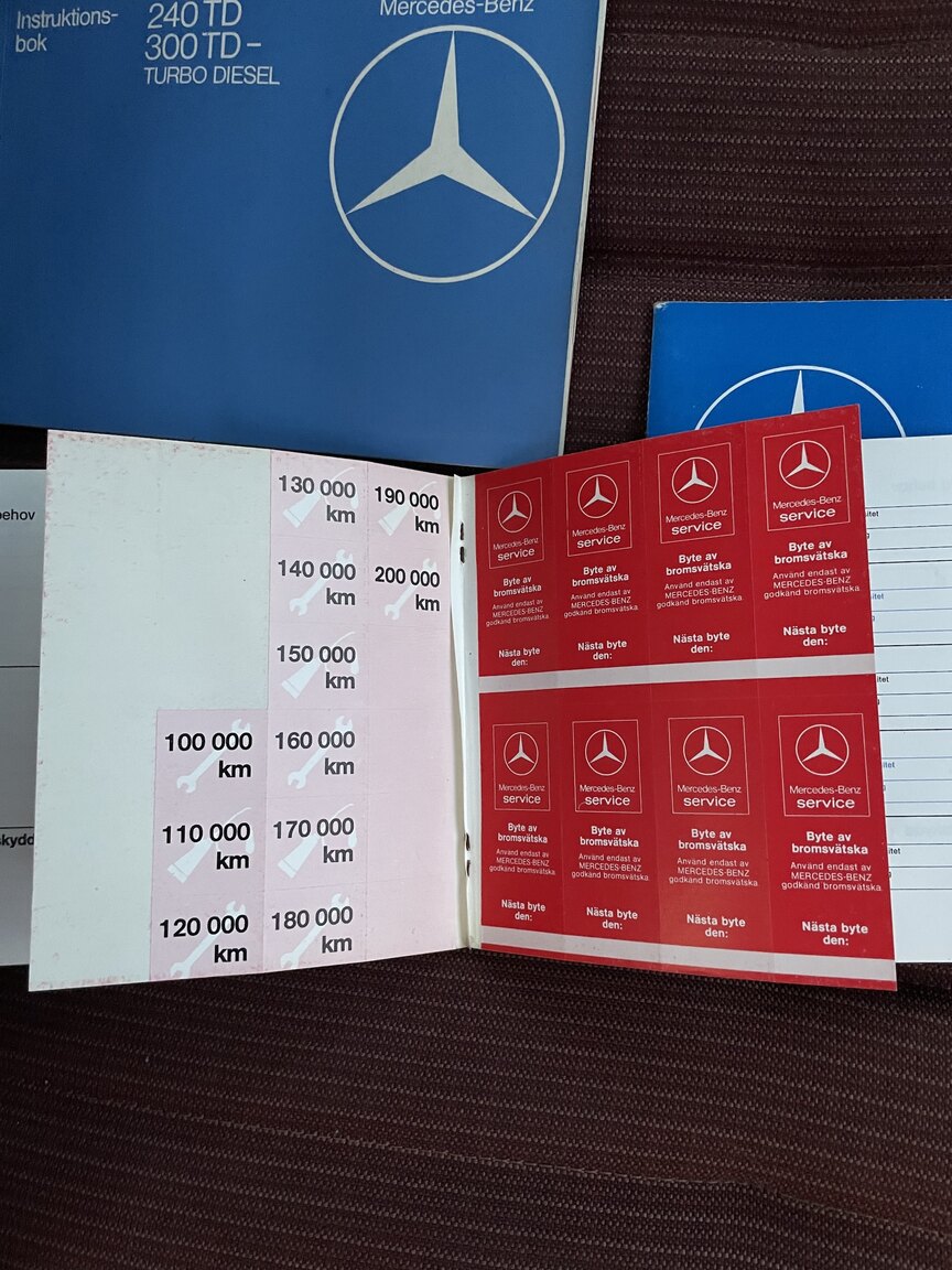 Dokumentation för 1983 Mercedes-Benz 300 TDT