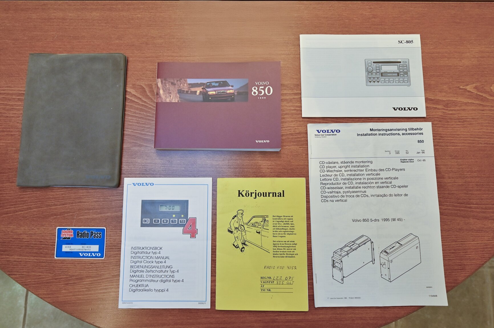 Dokumentation för 1996 Volvo 855GLT