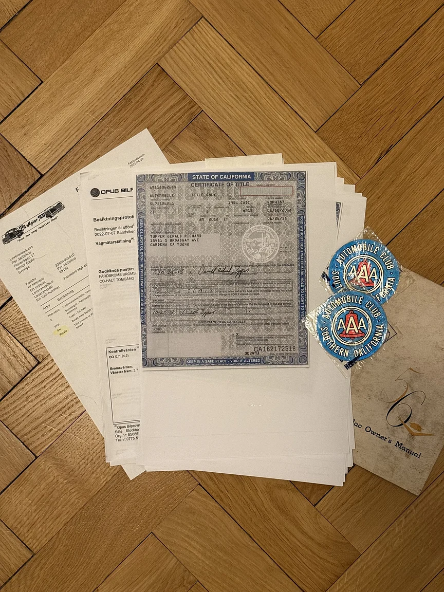 Documentation for 1956 Cadillac Fleetwood 75 - NO RESERVE (2)