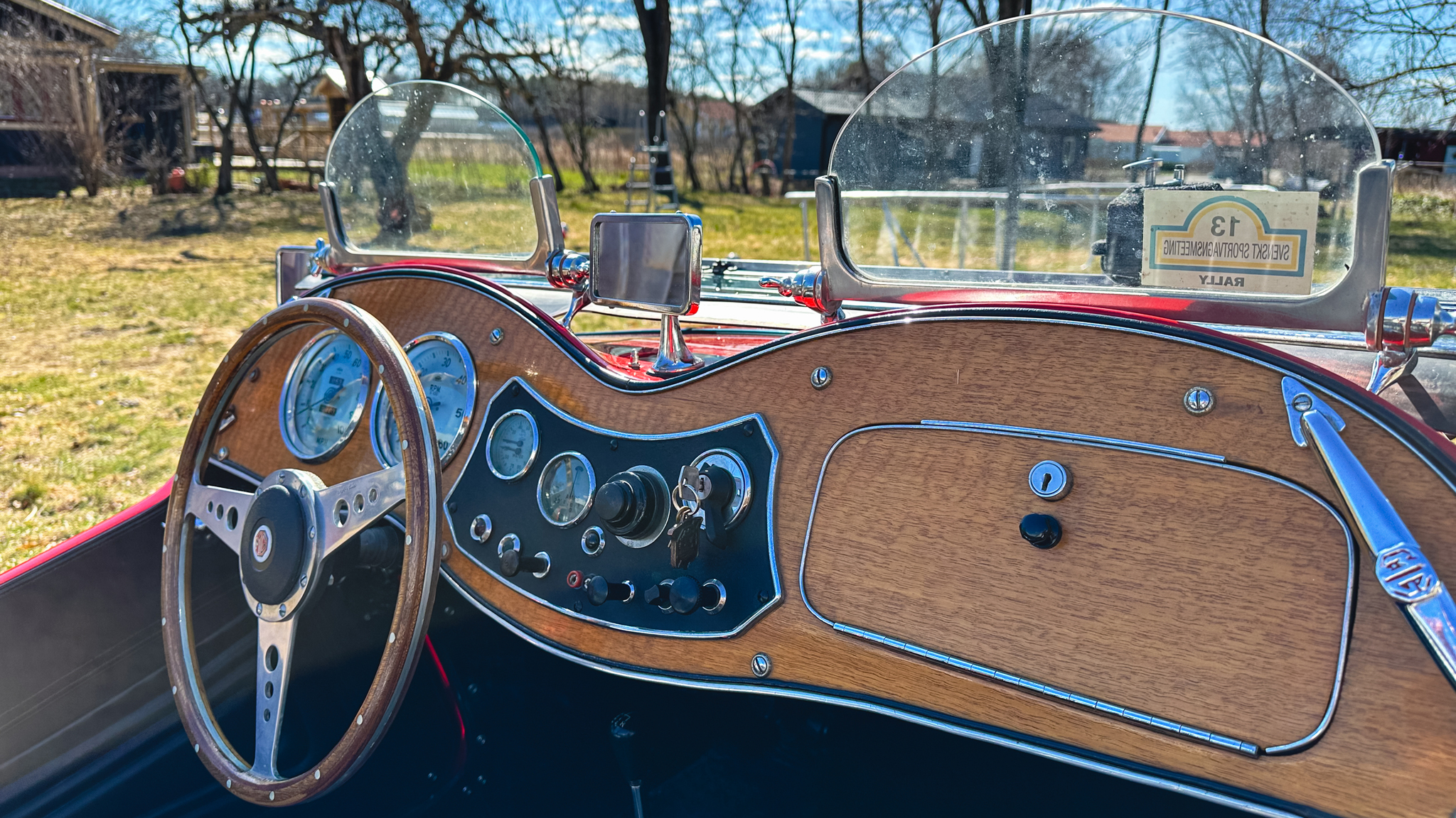 Interiörbild 1951 MG TD MIDGET