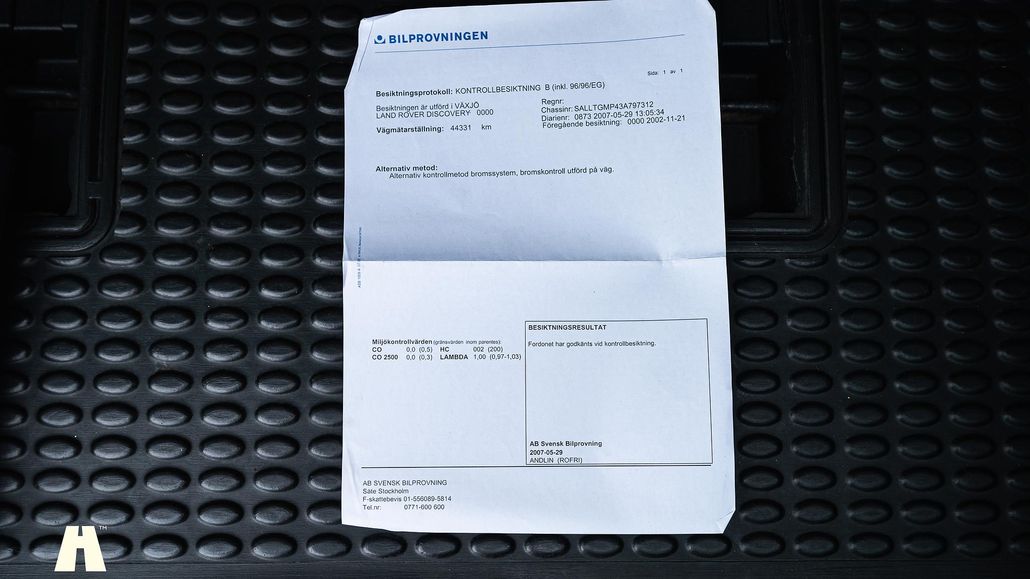 Documentation for 2003 Land Rover Discovery II, 2003