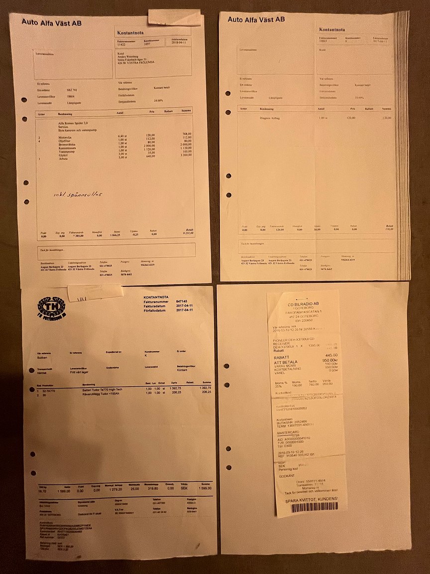 Documentation for 2001 Alfa Romeo Spider 3.0 V6