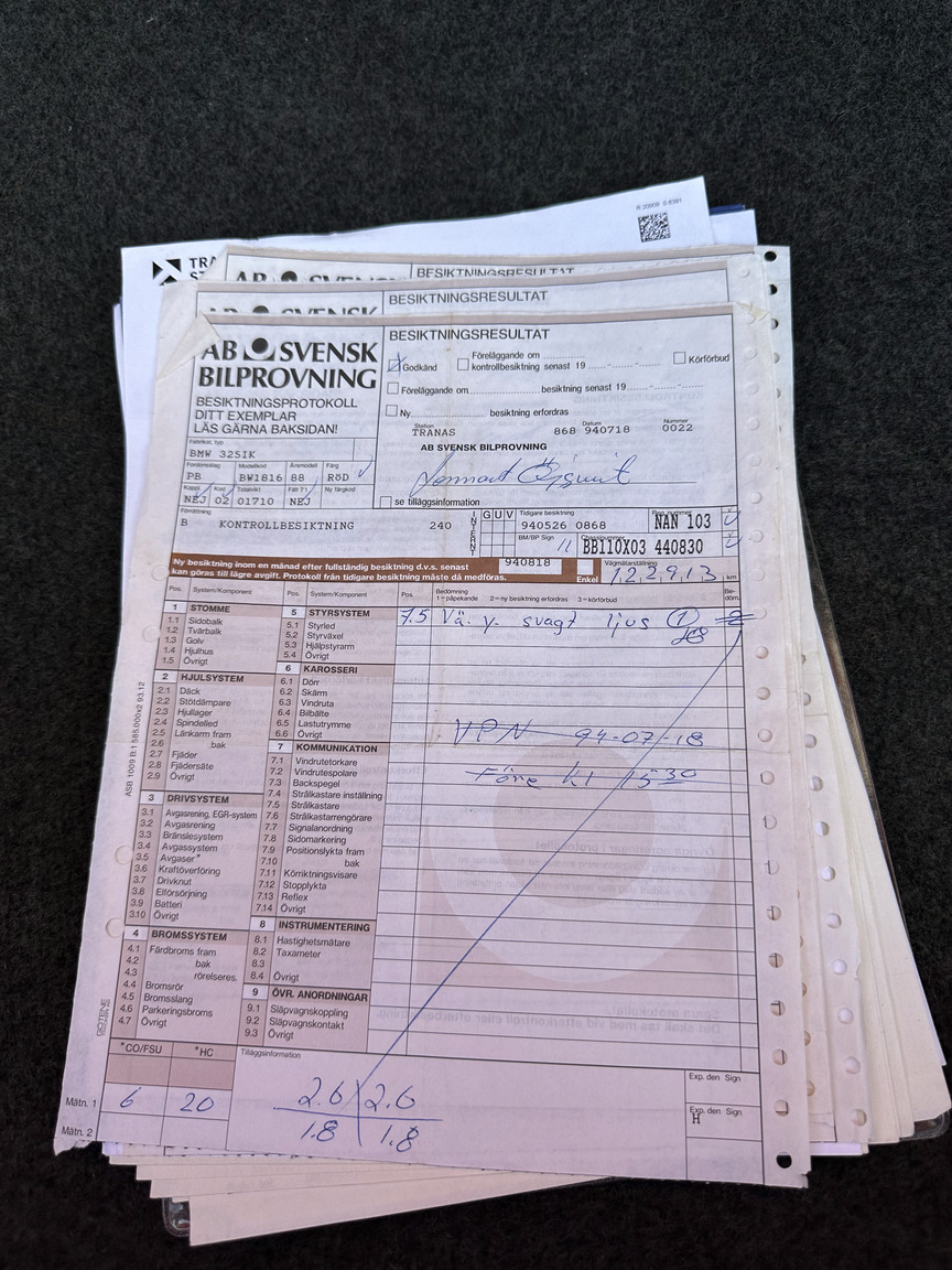 Documentation for 1988 BMW 325 Cabriolet (E30)