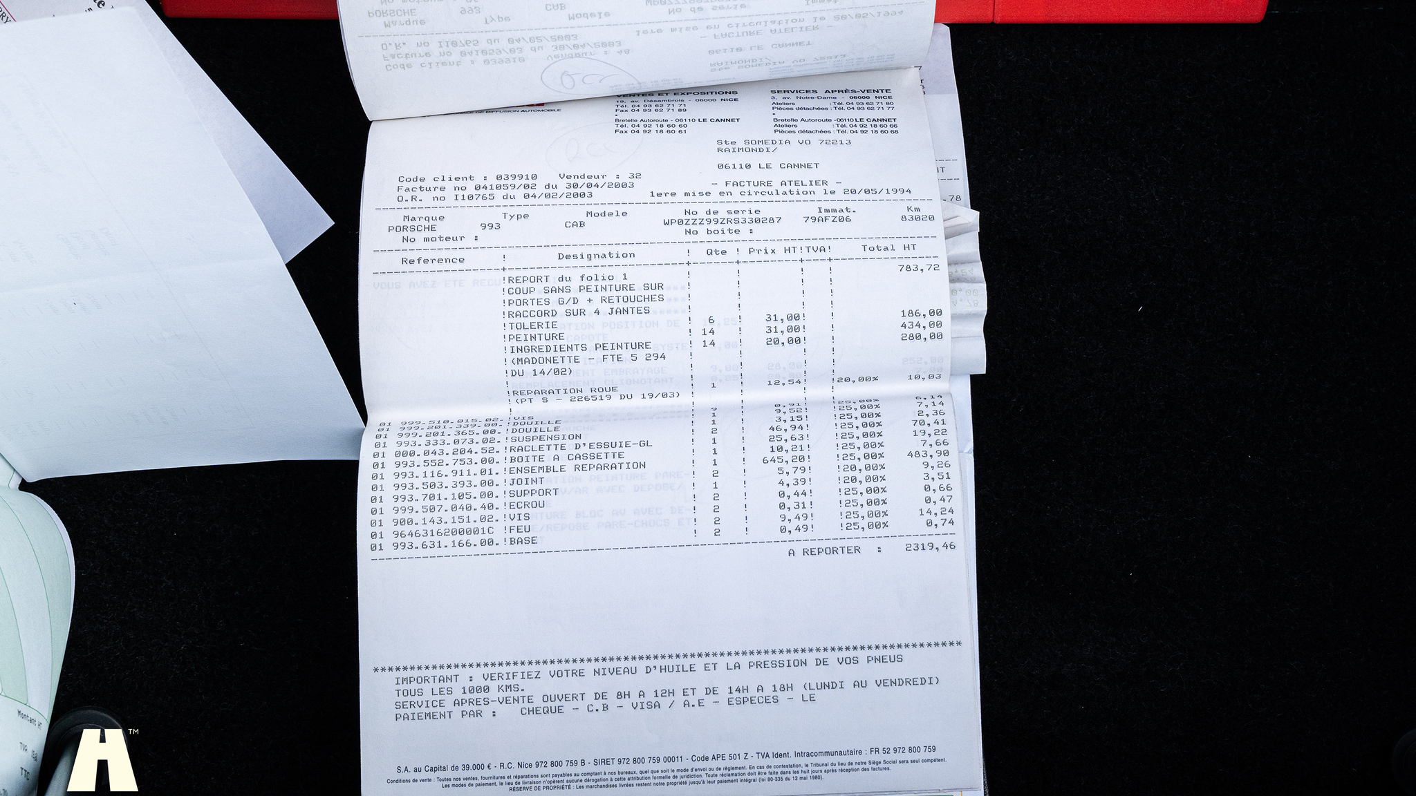 Dokumentation för 1994 Porsche 993 Cabriolet (34)