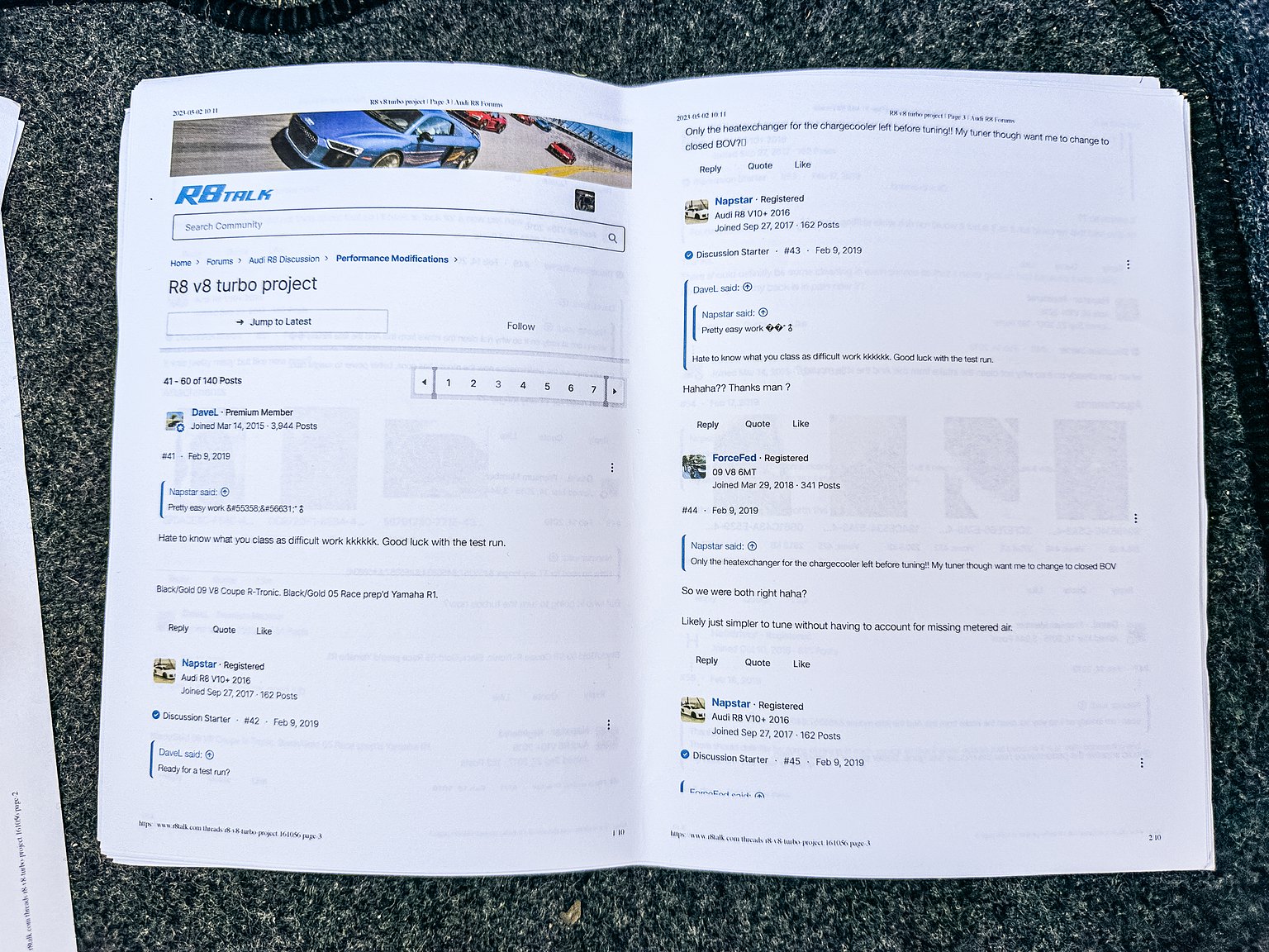 Documentation for 2008 Audi R8 4.2 V8 Turbo Manuell