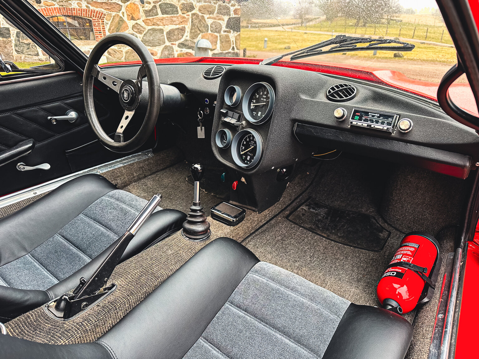 Interiörbild 1971 Fiat Lombardi Grand Prix 850