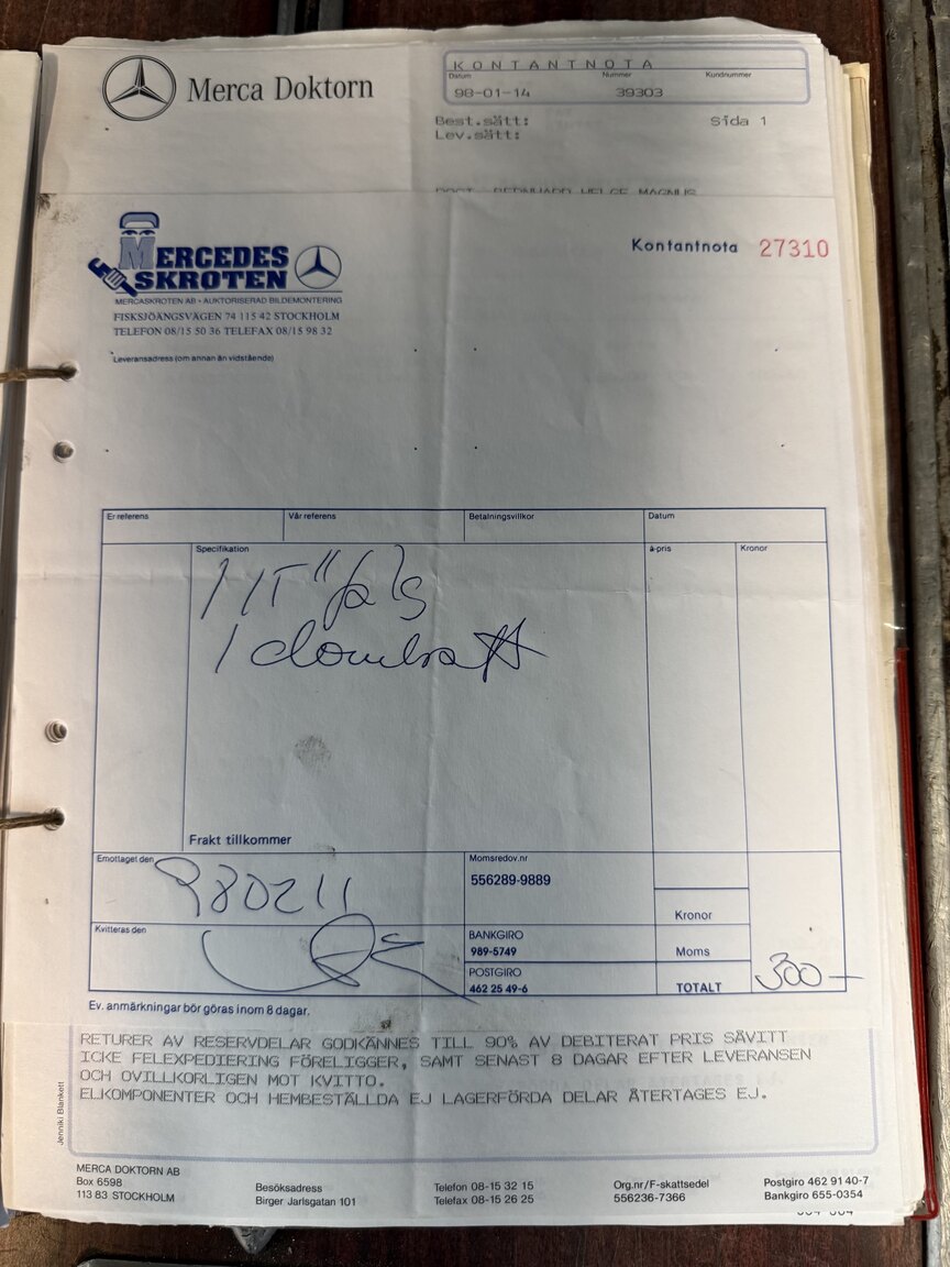 Documentation for 1967 Mercedes-Benz 230 Safari