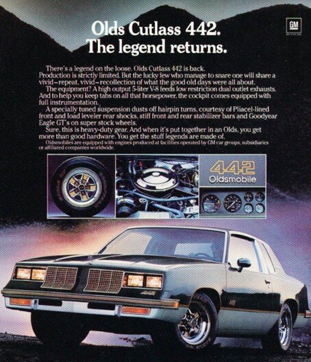 Dokumentation, 1986 Oldsmobile Cutlass 442
