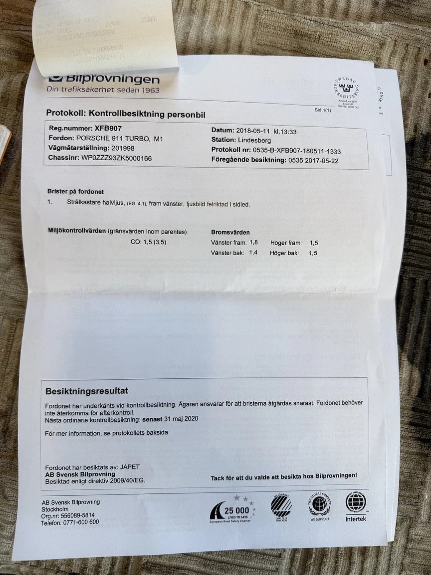 Dokumentation, 1989 Porsche 911 / 930 3.3 Turbo 5-speed (19)