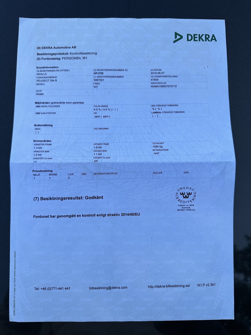 Dokumentation, 1970 Peugeot 304 Cabriolet