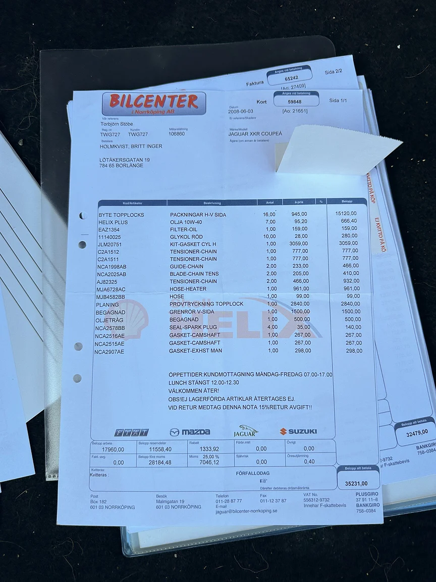 Dokumentation, 1999 Jaguar XKR - NO RESERVE (28)