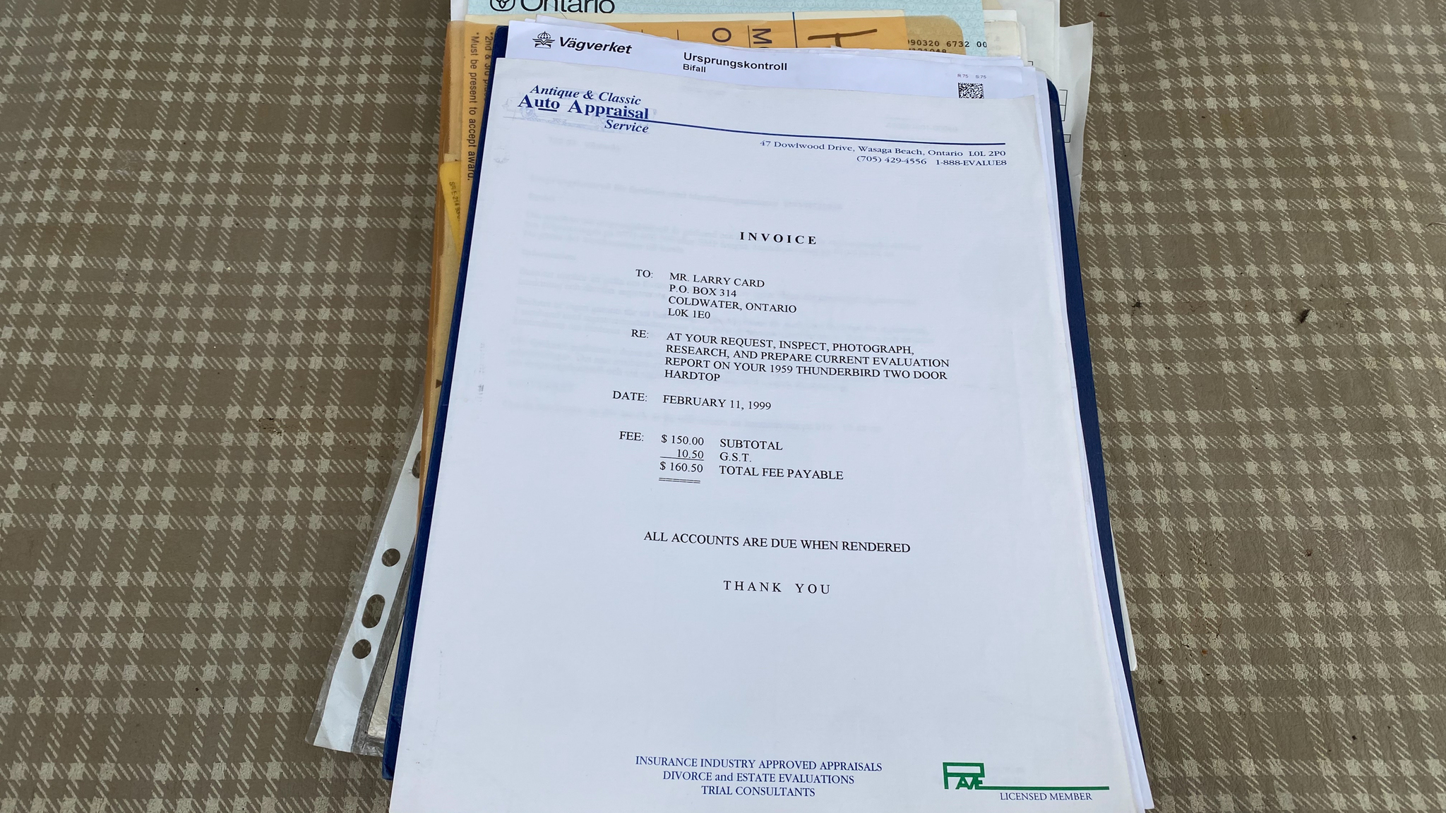 Dokumentation för 1959 Ford Thunderbird hardtop (22)